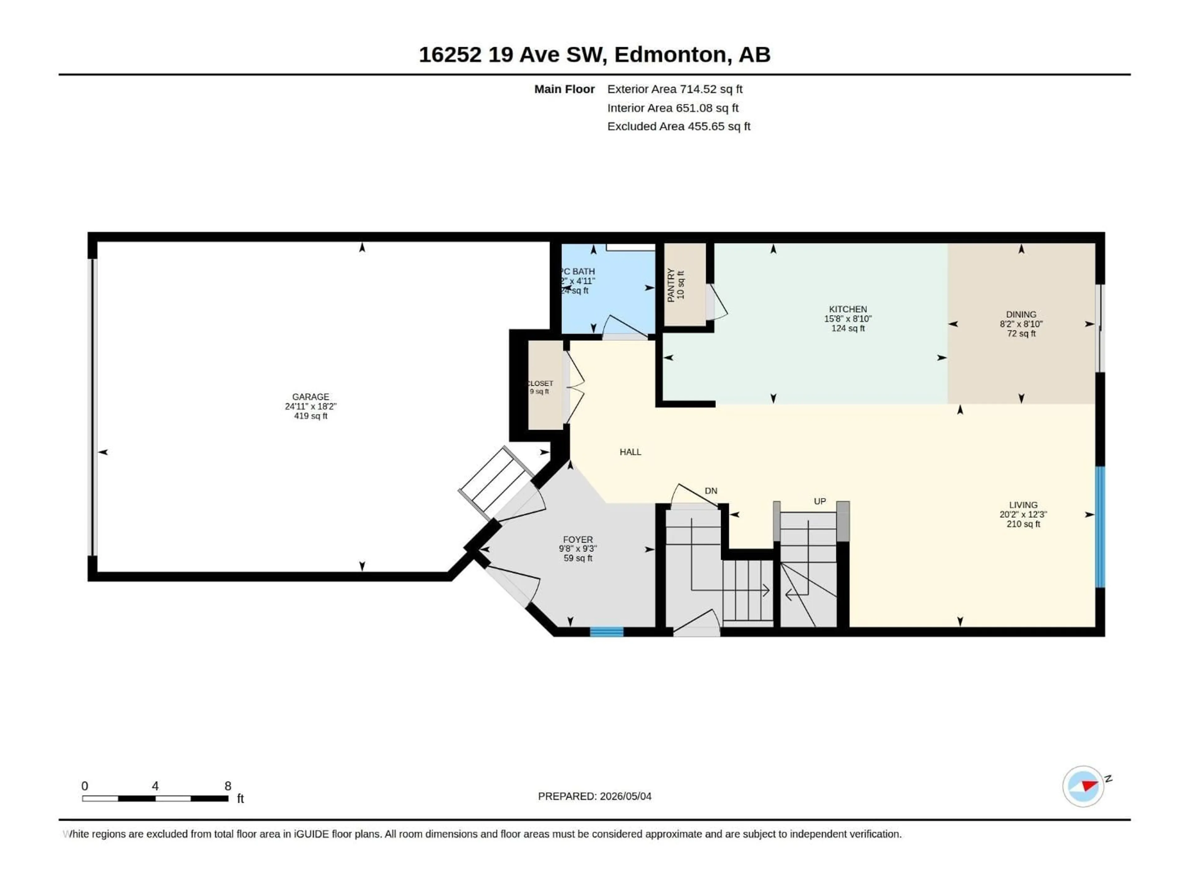 Floor plan for SW - 16252 19 AV, Edmonton Alberta T6W5C6