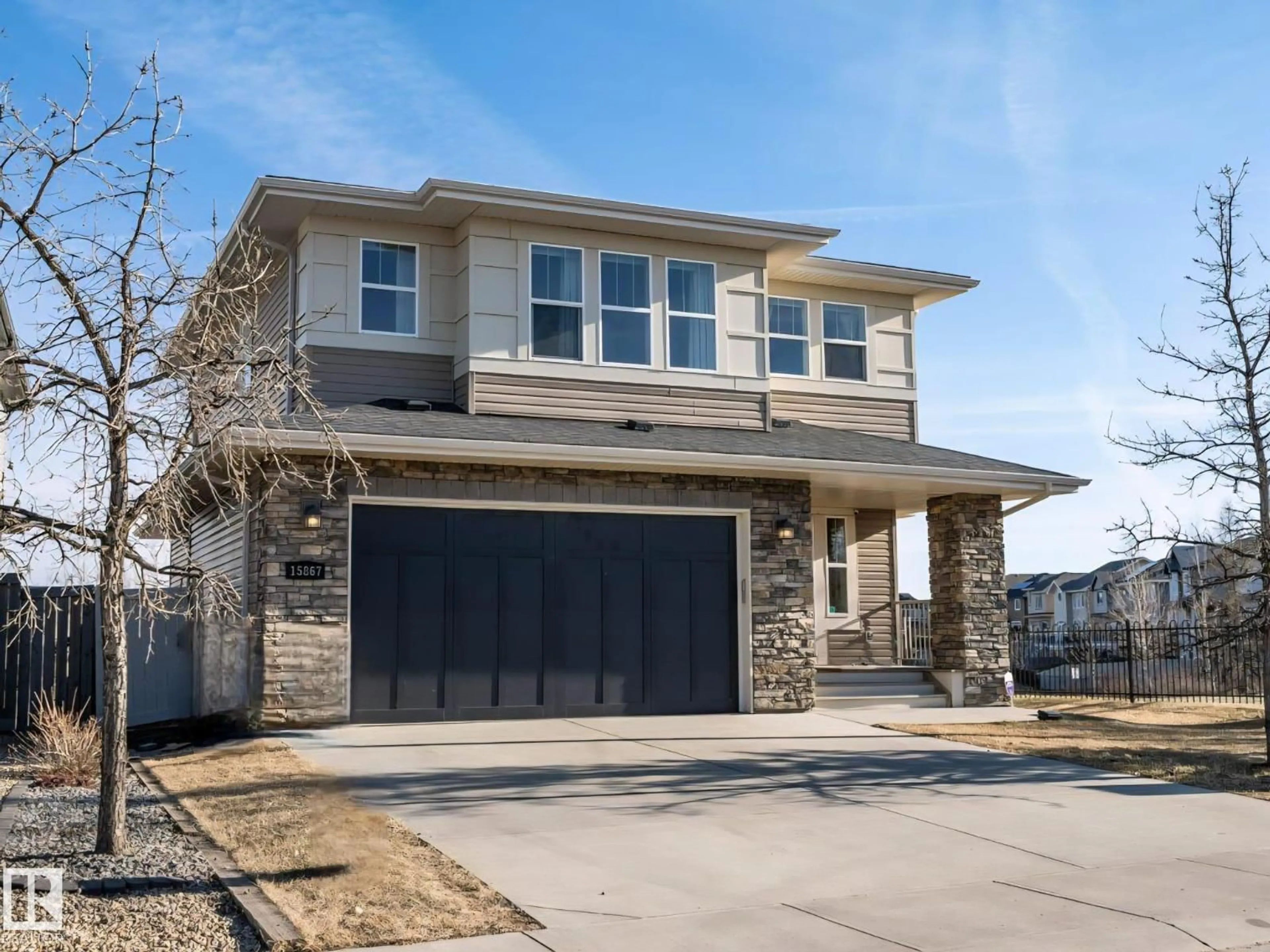 Home with brick exterior material, street for SW - 15867 11 AV, Edmonton Alberta T6W2H3