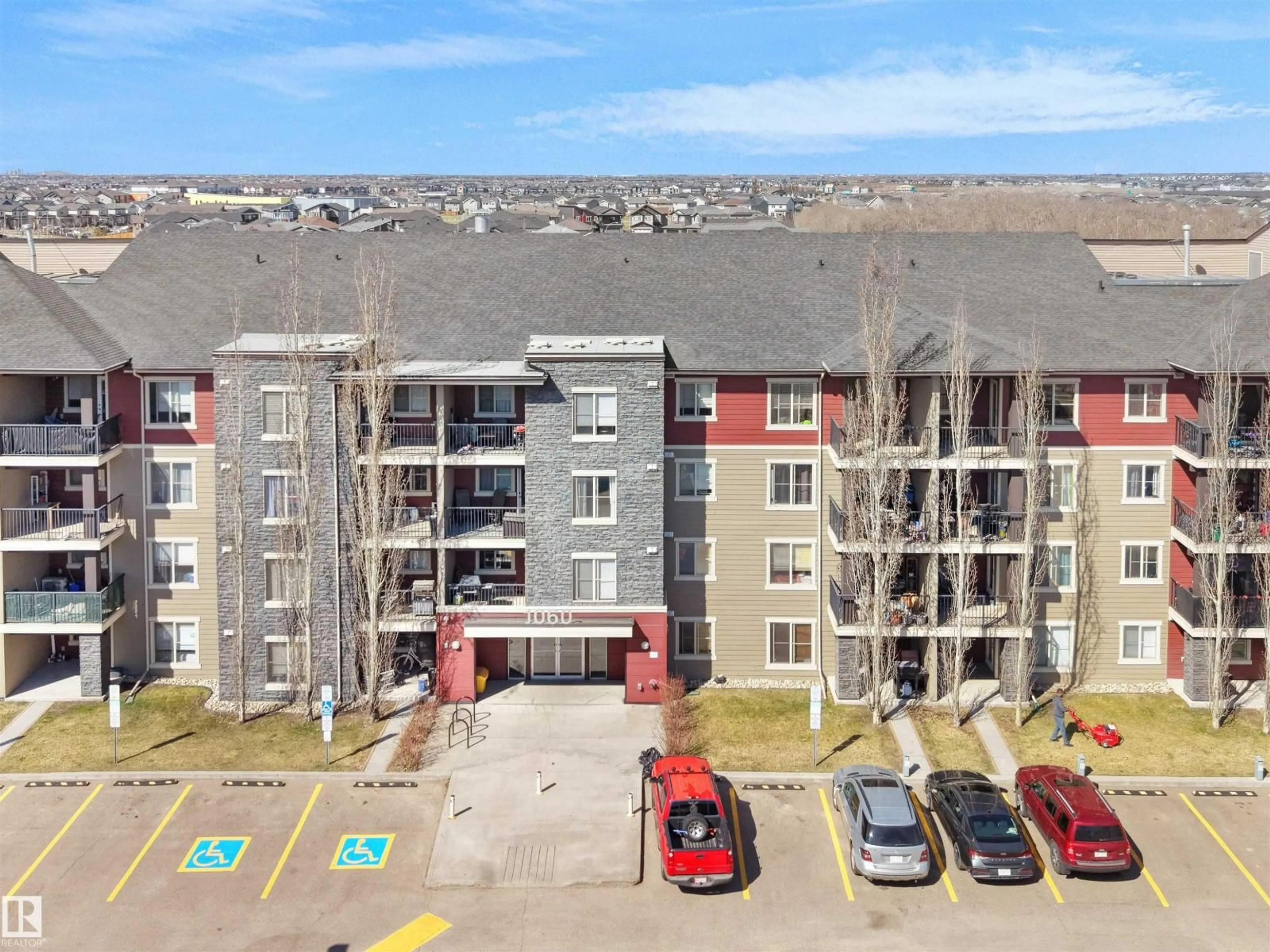 A pic from outside/outdoor area/front of a property/back of a property/a pic from drone, unknown for #417 - 1060 MCCONACHIE BV, Edmonton Alberta T5Y0W9