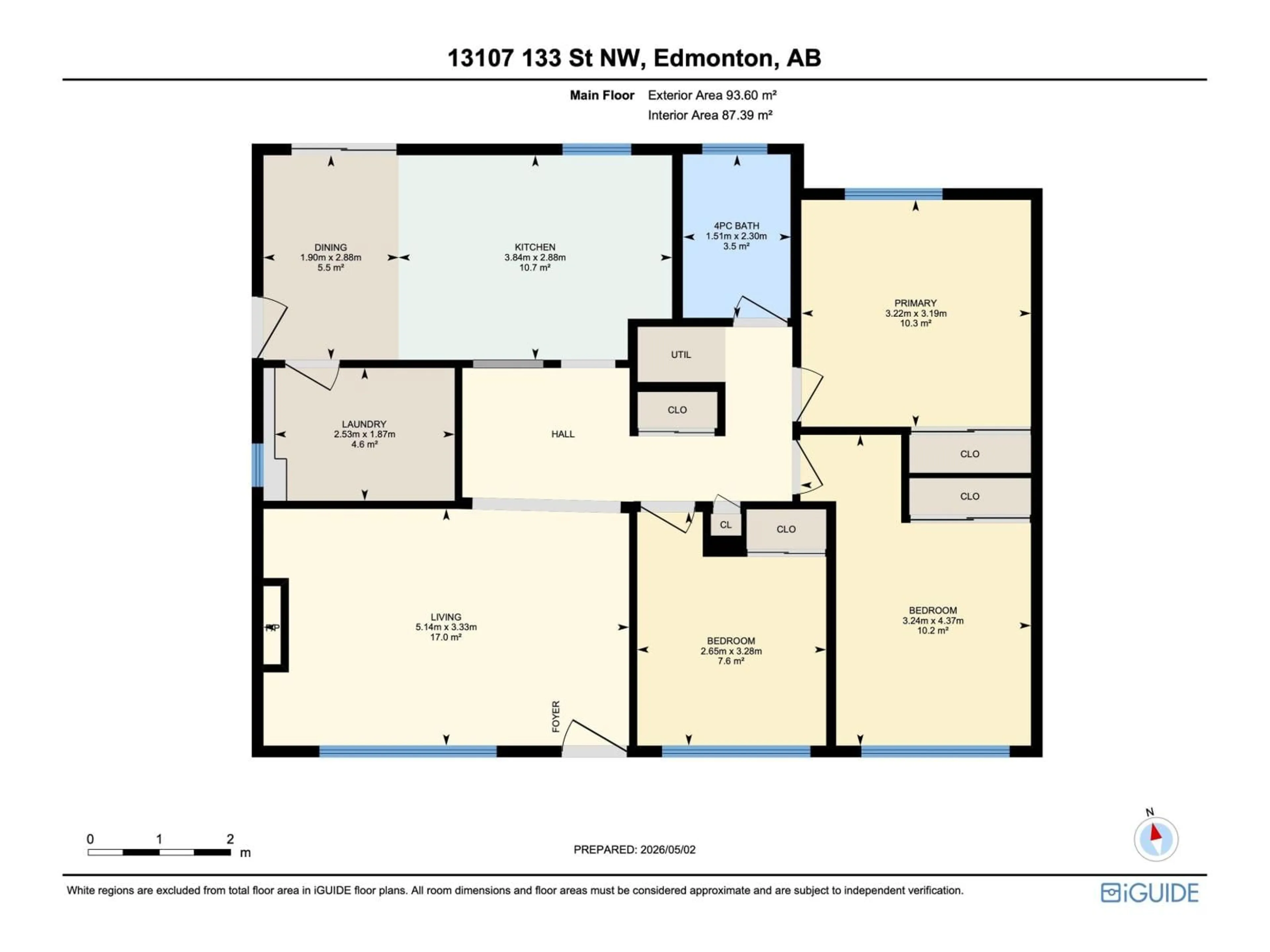 Floor plan for 13107 133 ST, Edmonton Alberta T5L1T2
