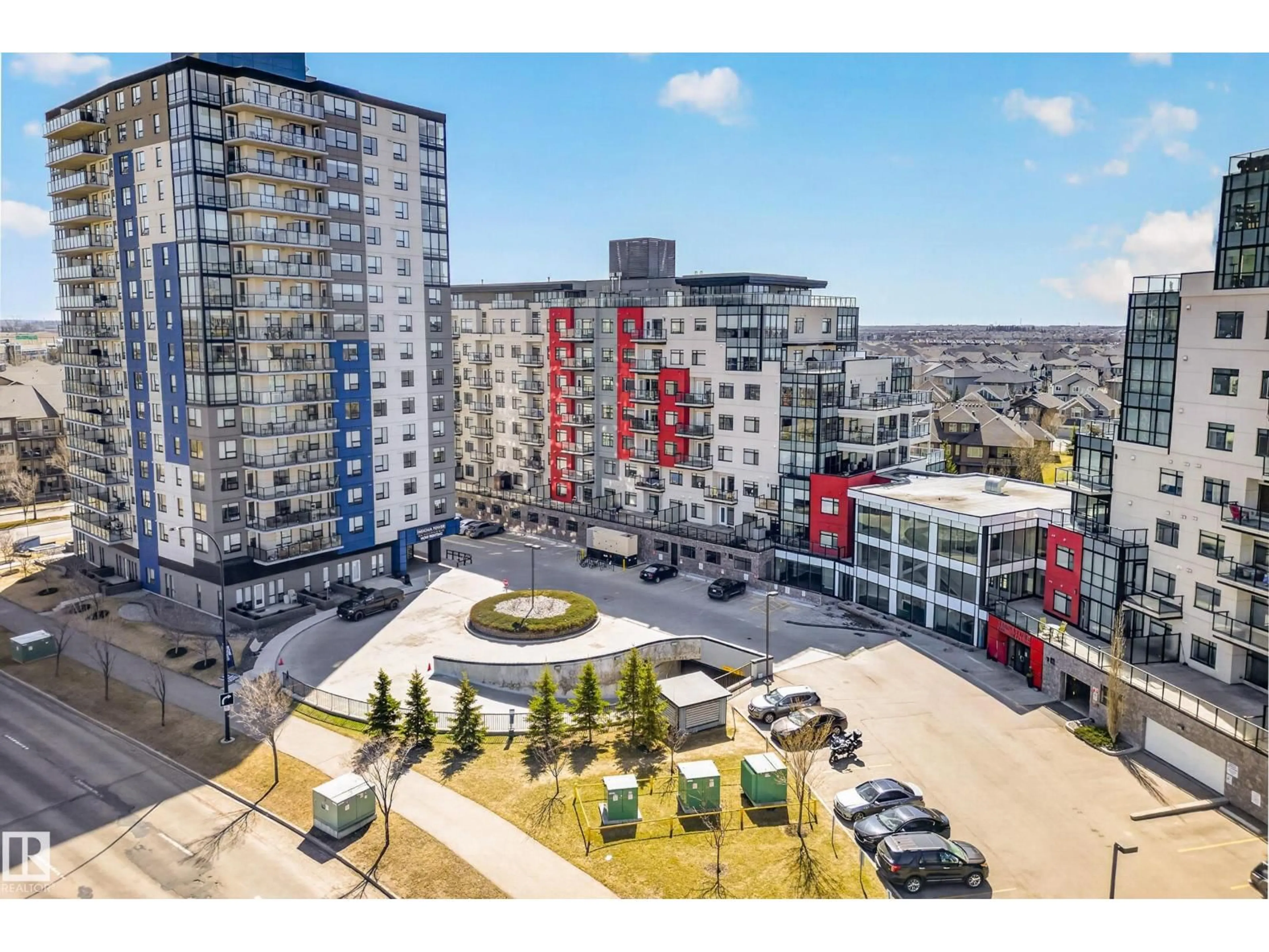 A pic from outside/outdoor area/front of a property/back of a property/a pic from drone, city buildings view from balcony for #109 - 5151 WINDERMERE BV, Edmonton Alberta T6W2K4