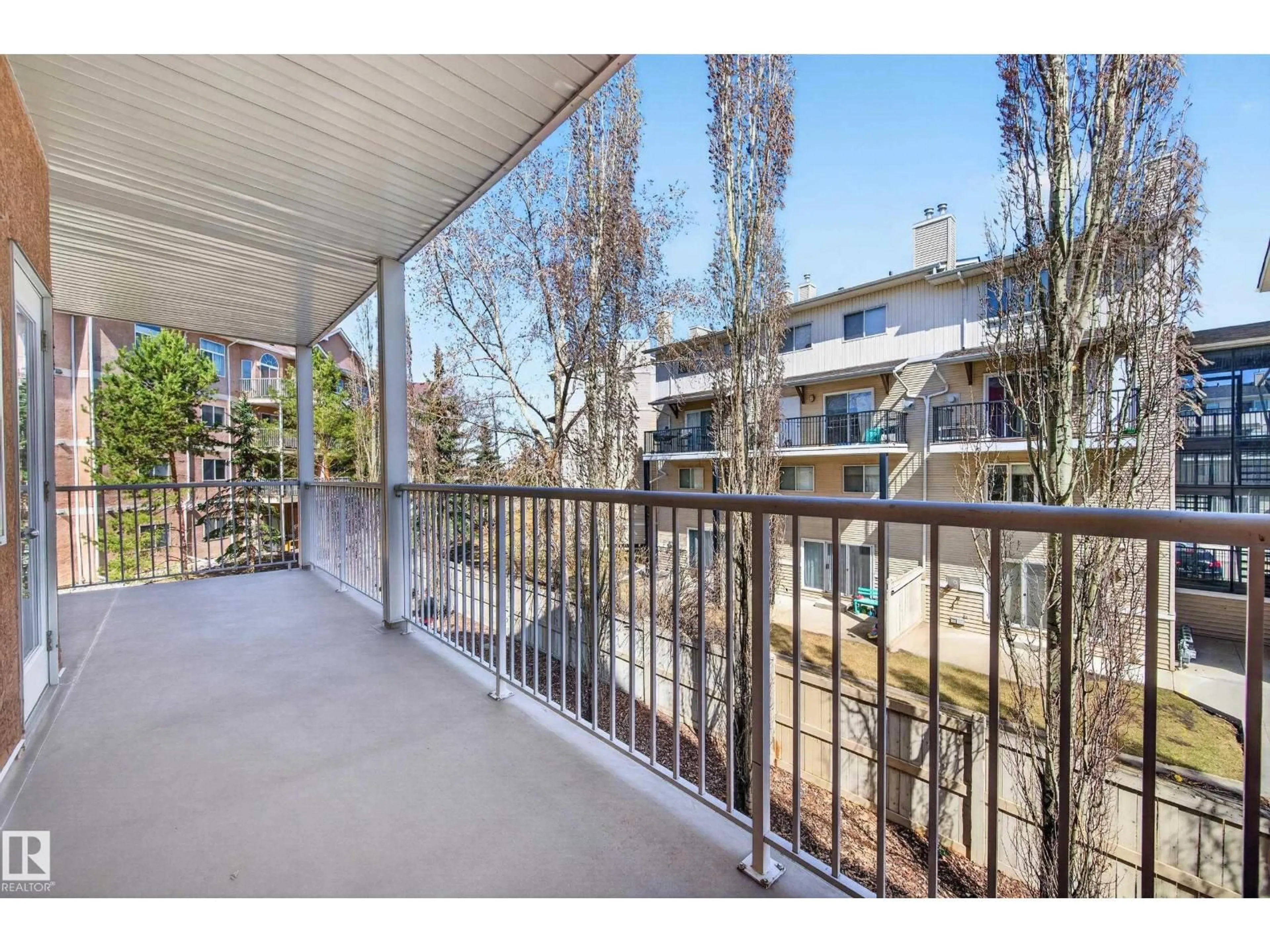 Balcony in the apartment, street for 222 - 4304 139 AV, Edmonton Alberta T5Y0H6
