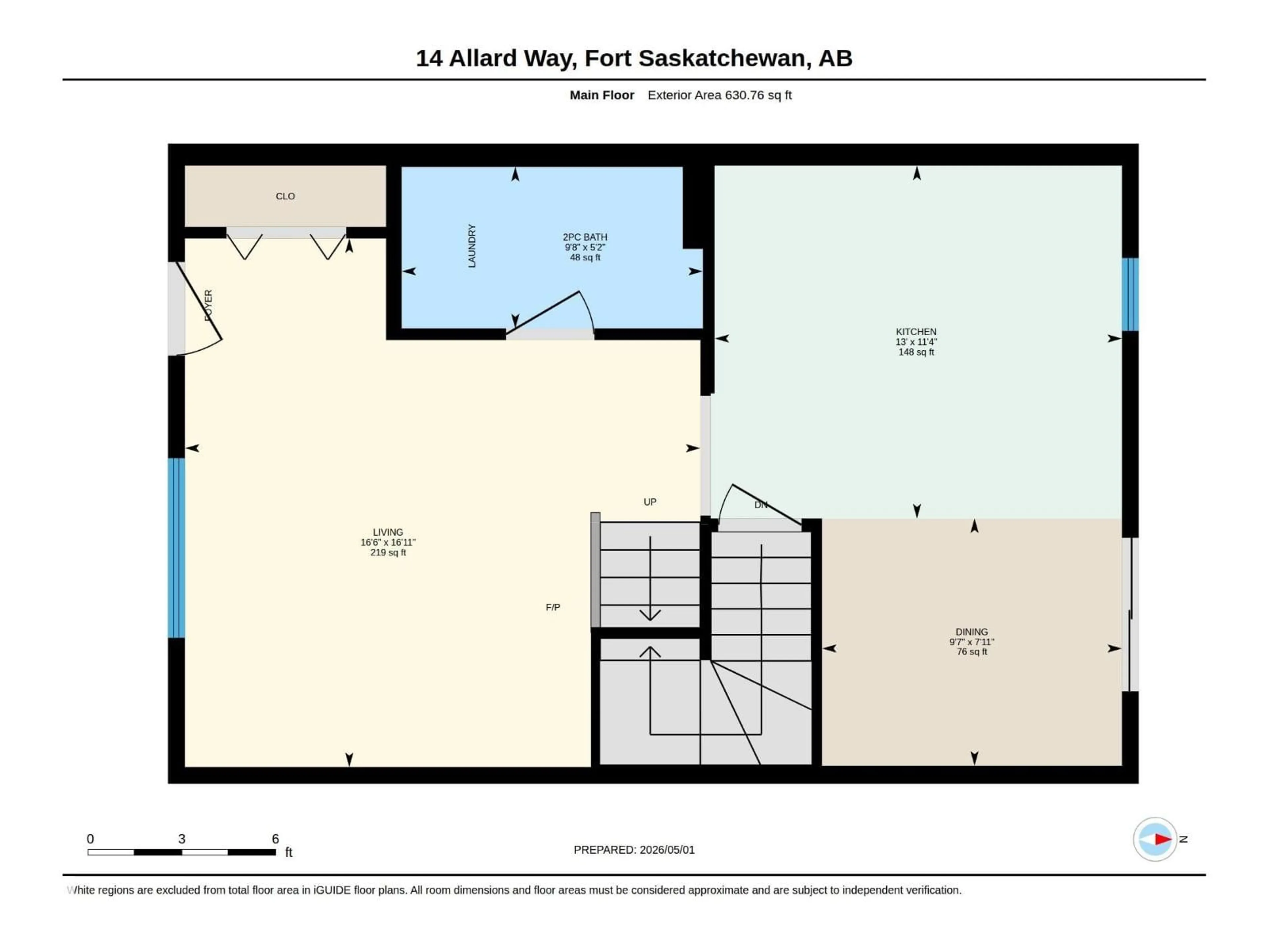 Floor plan for 14 ALLARD WY, Fort Saskatchewan Alberta T8L0C3