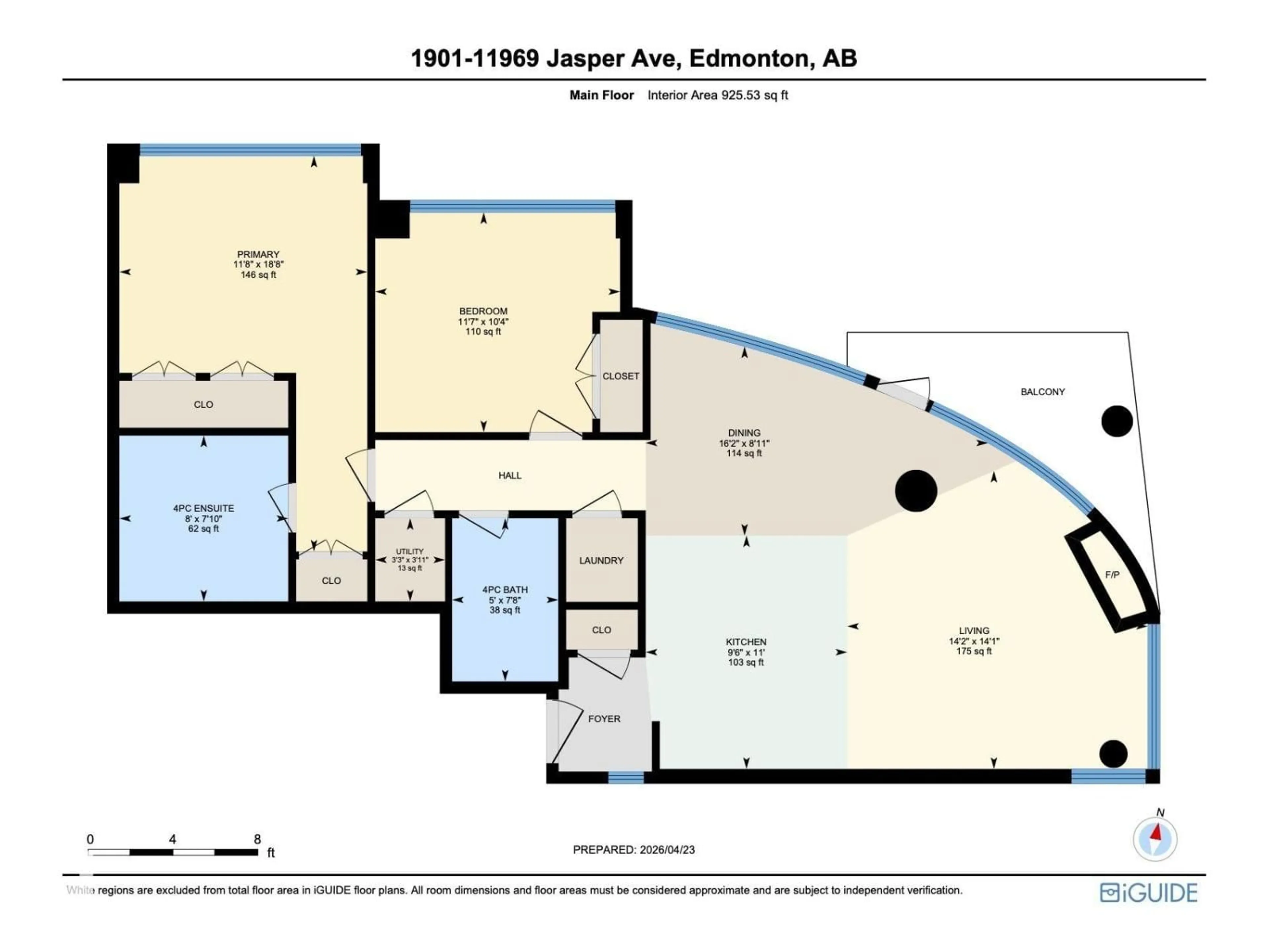 Floor plan for 1901 JASPER AV, Edmonton Alberta T5K0P1