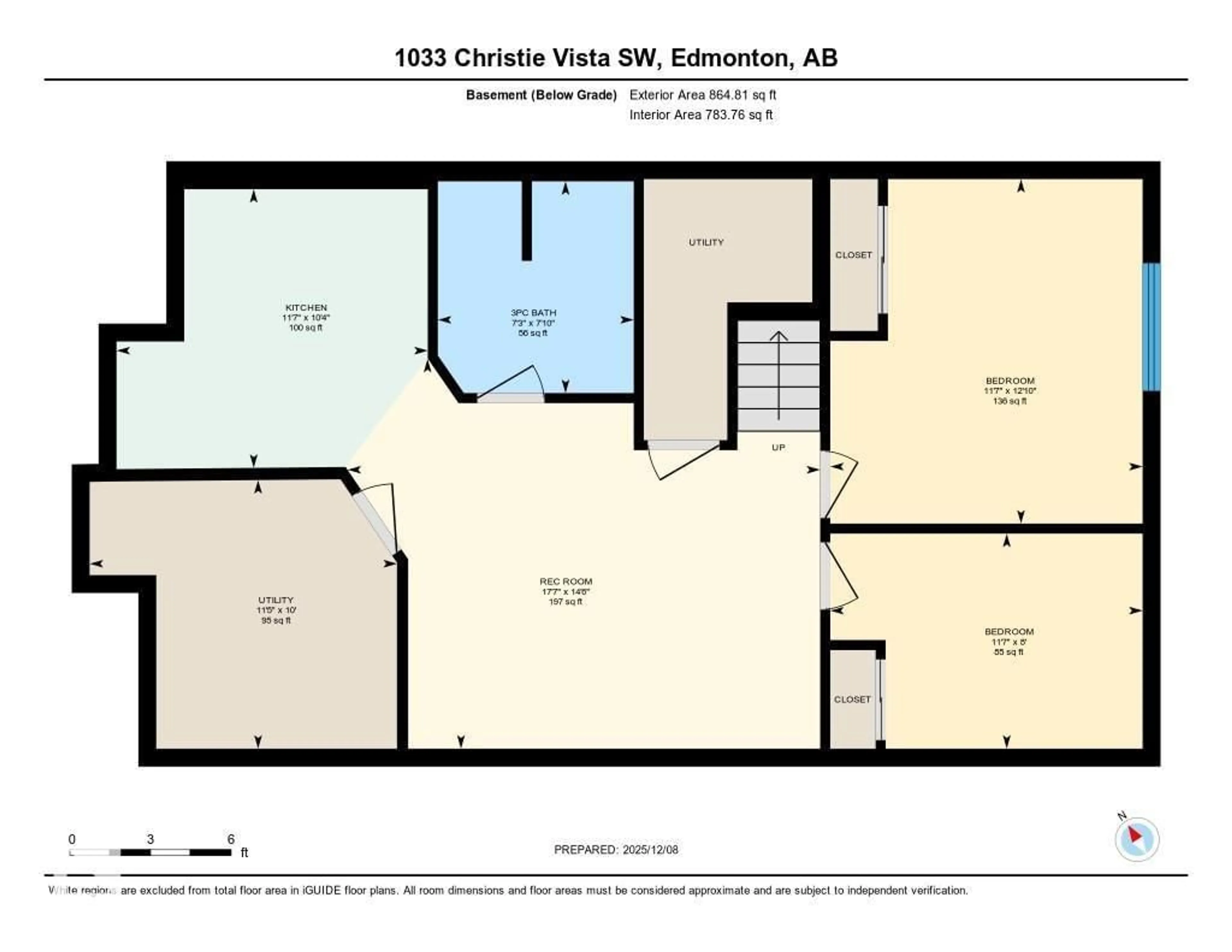 Floor plan for SW - 1033 CHRISTIE VISTA VS, Edmonton Alberta T6W4W8