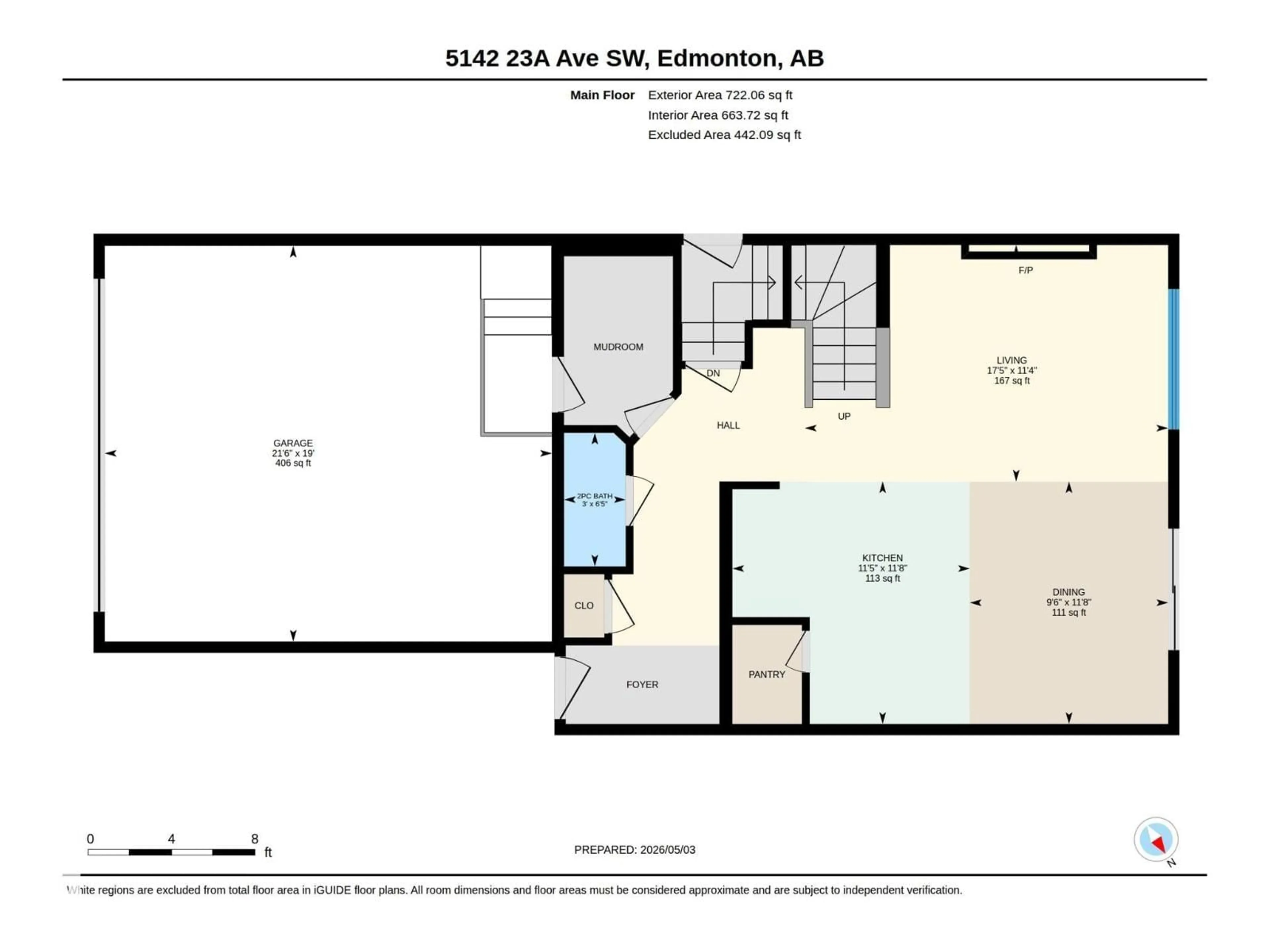 Floor plan for SW - 5142 23A AV, Edmonton Alberta T6X3A5
