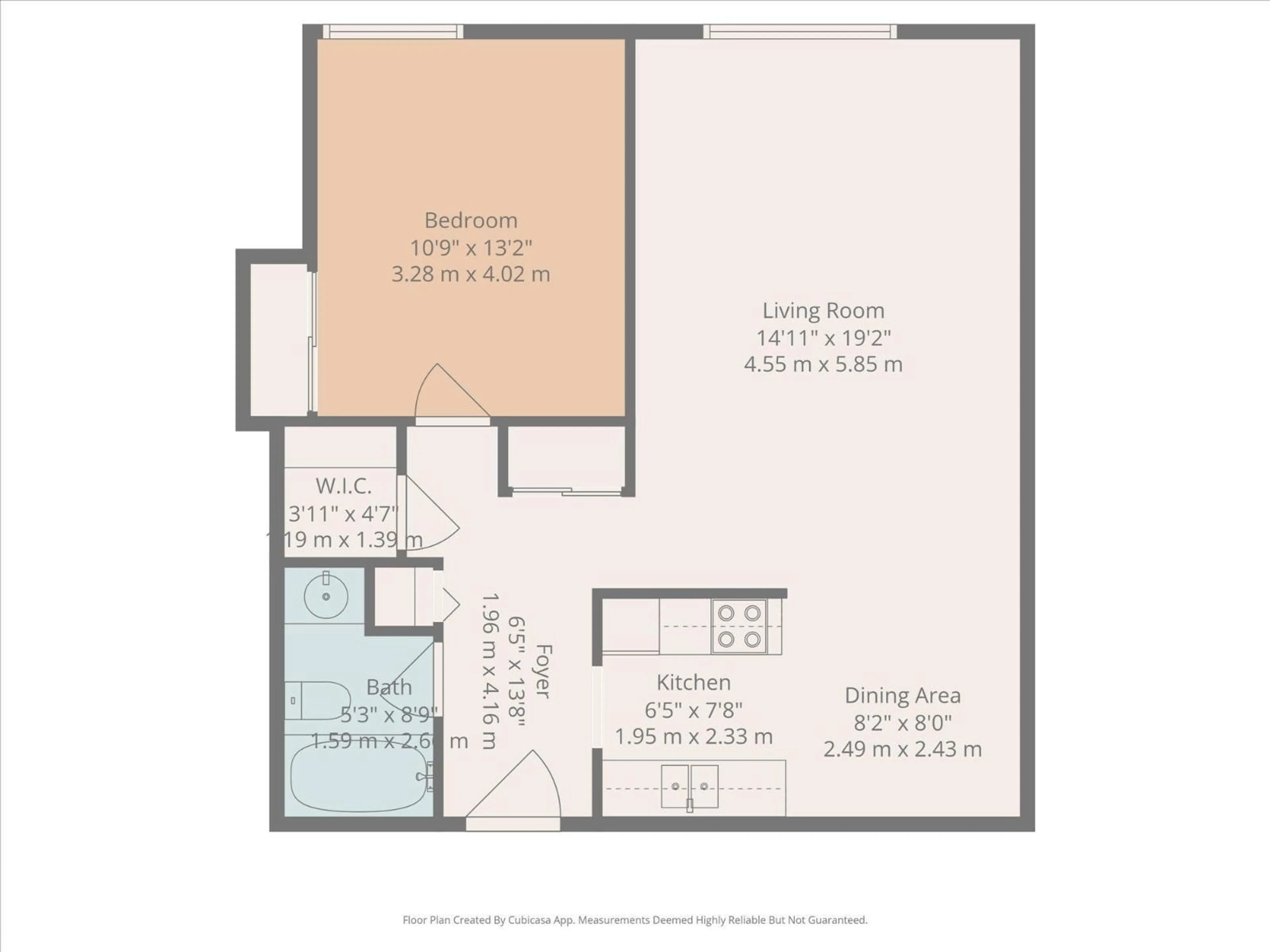 Floor plan for 102 10615 110 ST NW, Edmonton Alberta T5H3C7