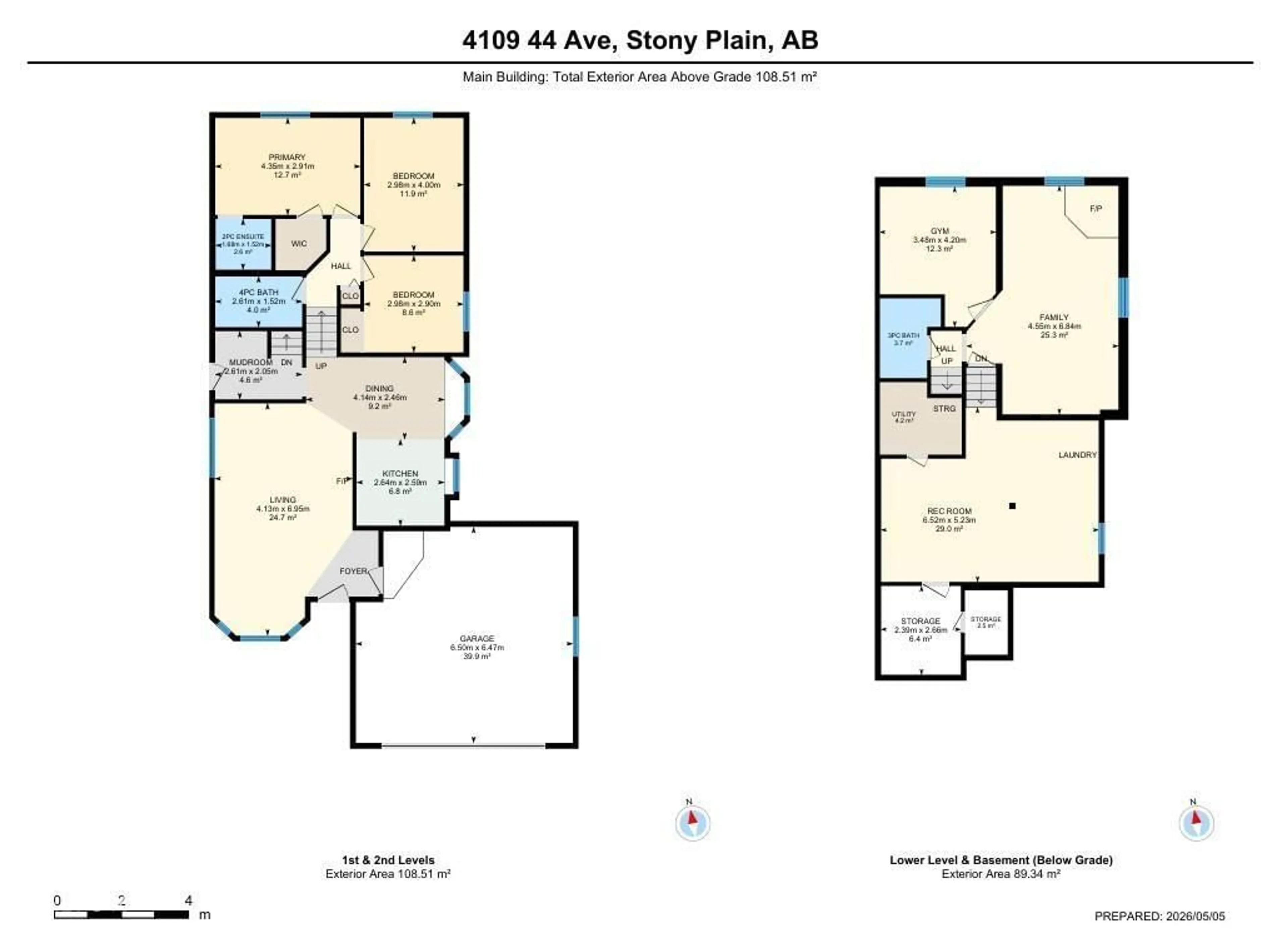 Floor plan for 4109 44 AV, Stony Plain Alberta T7Z1K3