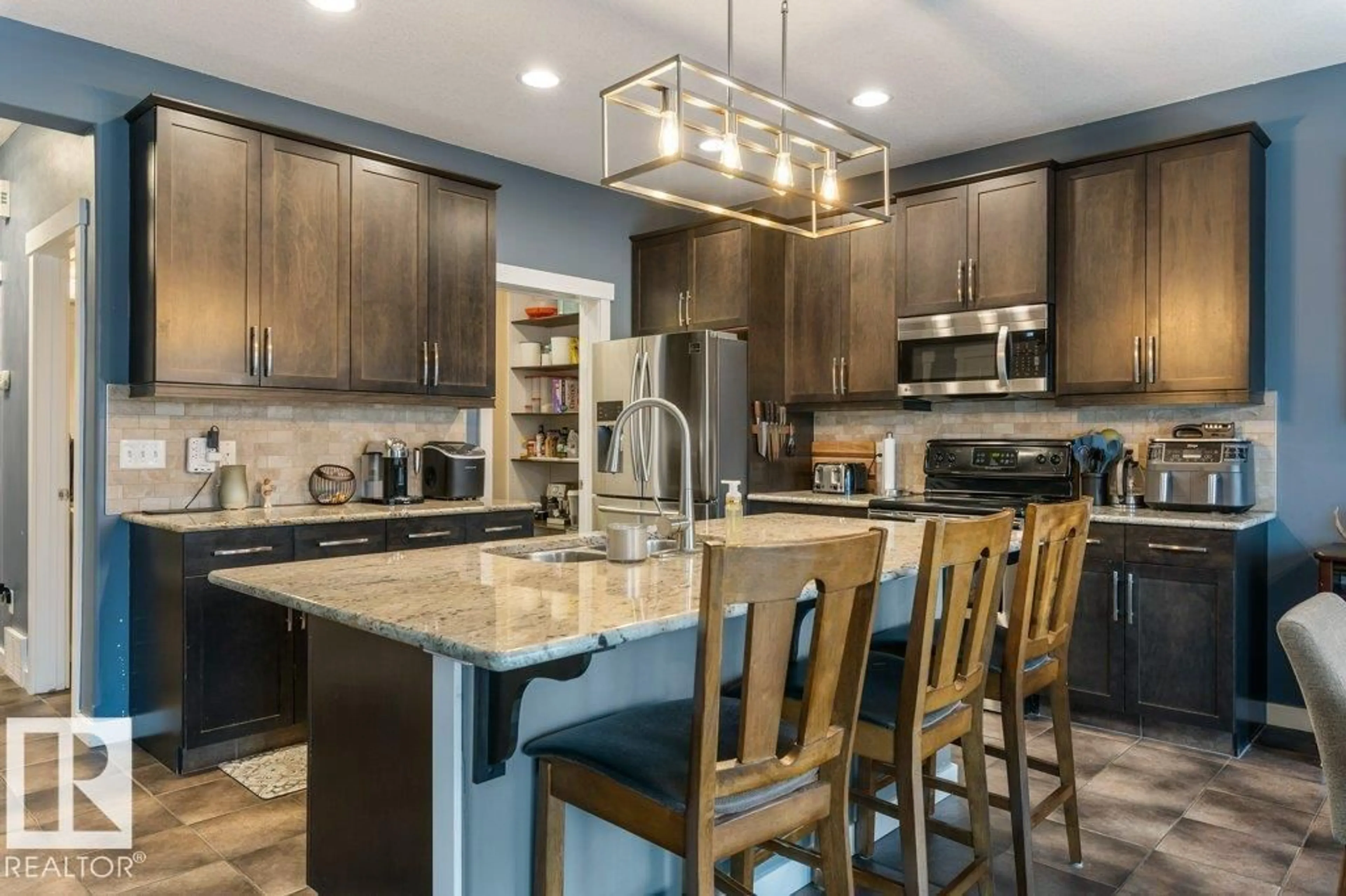 Contemporary kitchen, ceramic/tile floor for 349 COWAN CR, Sherwood Park Alberta T8H0E5