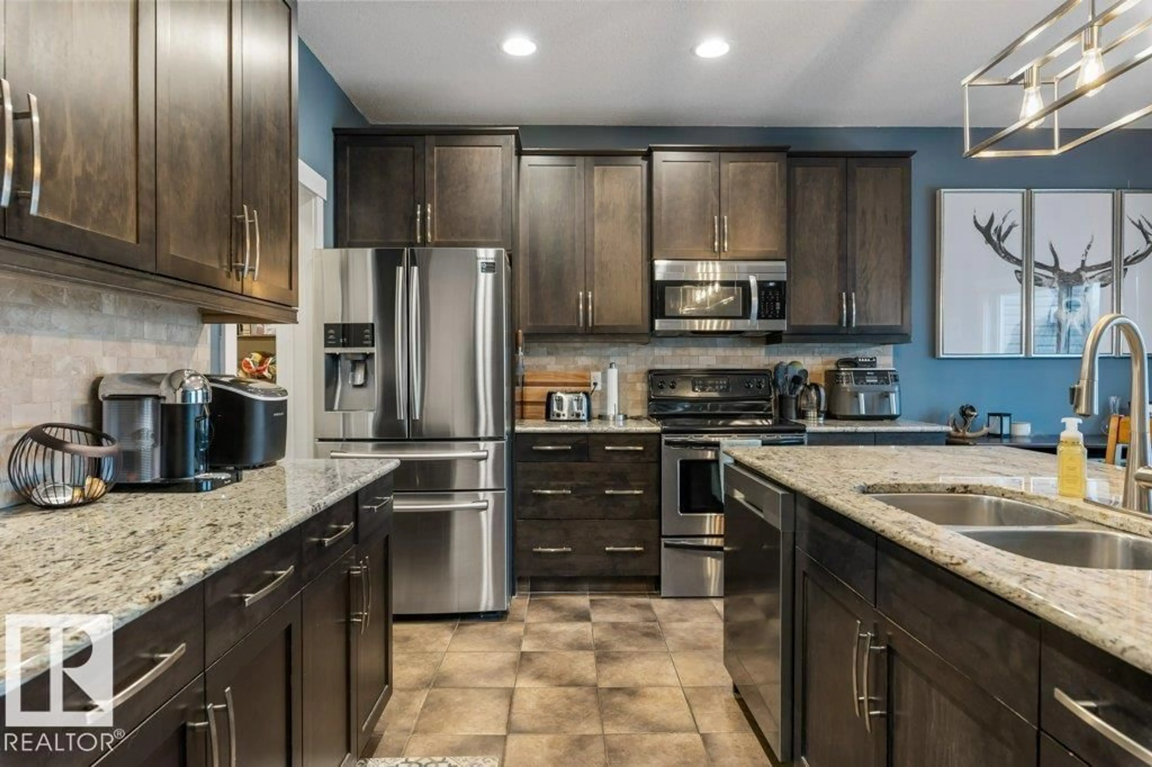 Open concept kitchen, ceramic/tile floor for 349 COWAN CR, Sherwood Park Alberta T8H0E5
