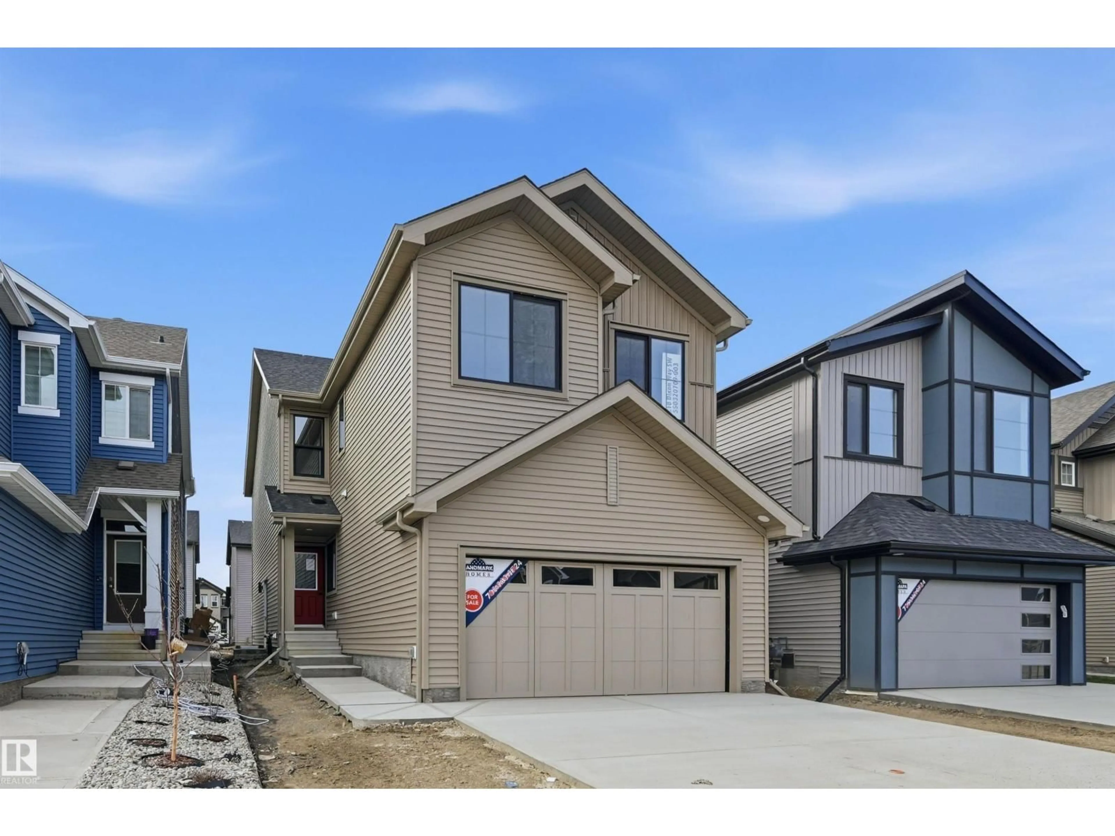 Home with vinyl exterior material, street for 3218 DIXON WY, Edmonton Alberta T6W5L3