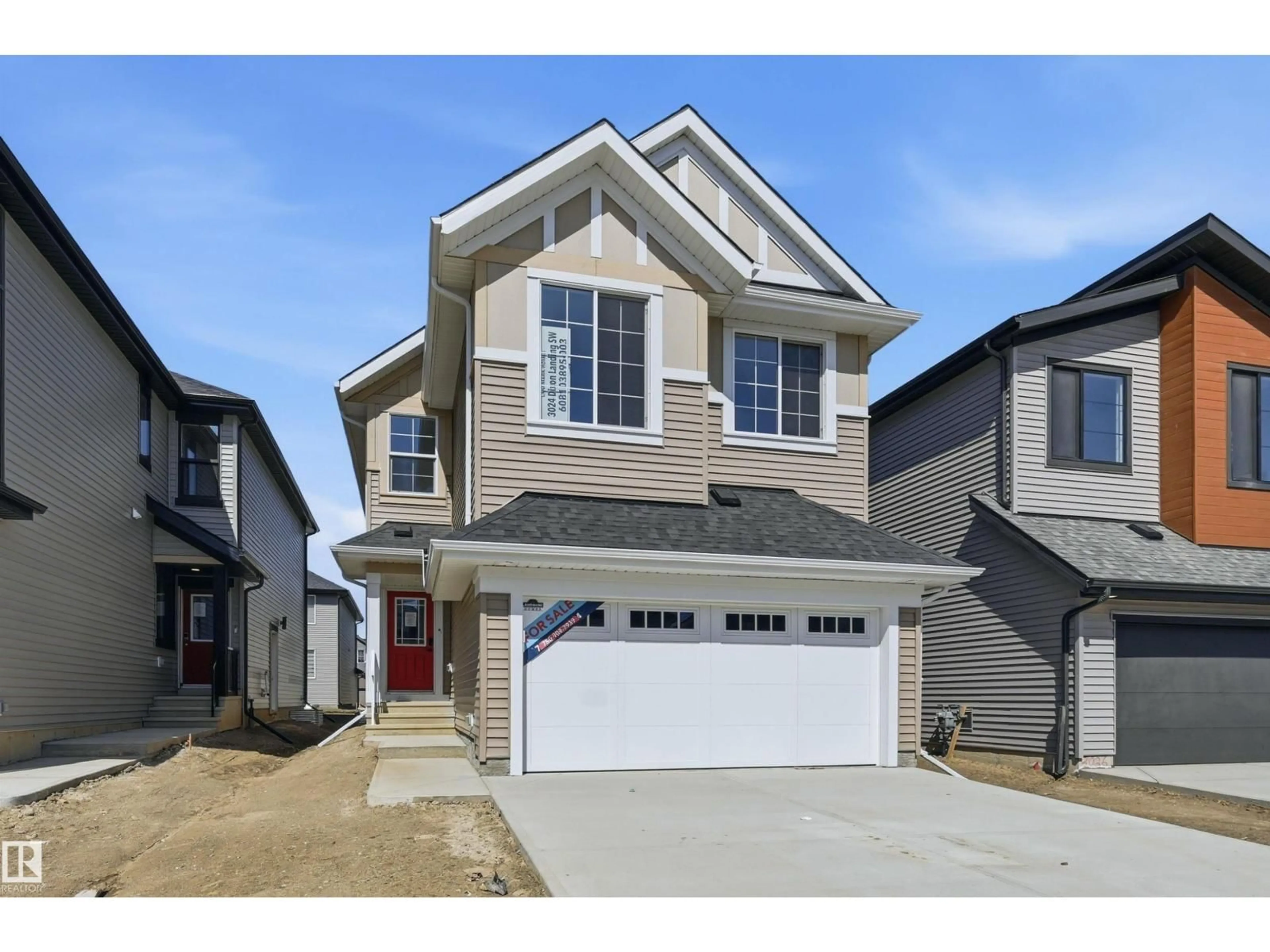 Home with vinyl exterior material, street for 3024 DIXON LANDING LD, Edmonton Alberta T6W5L1