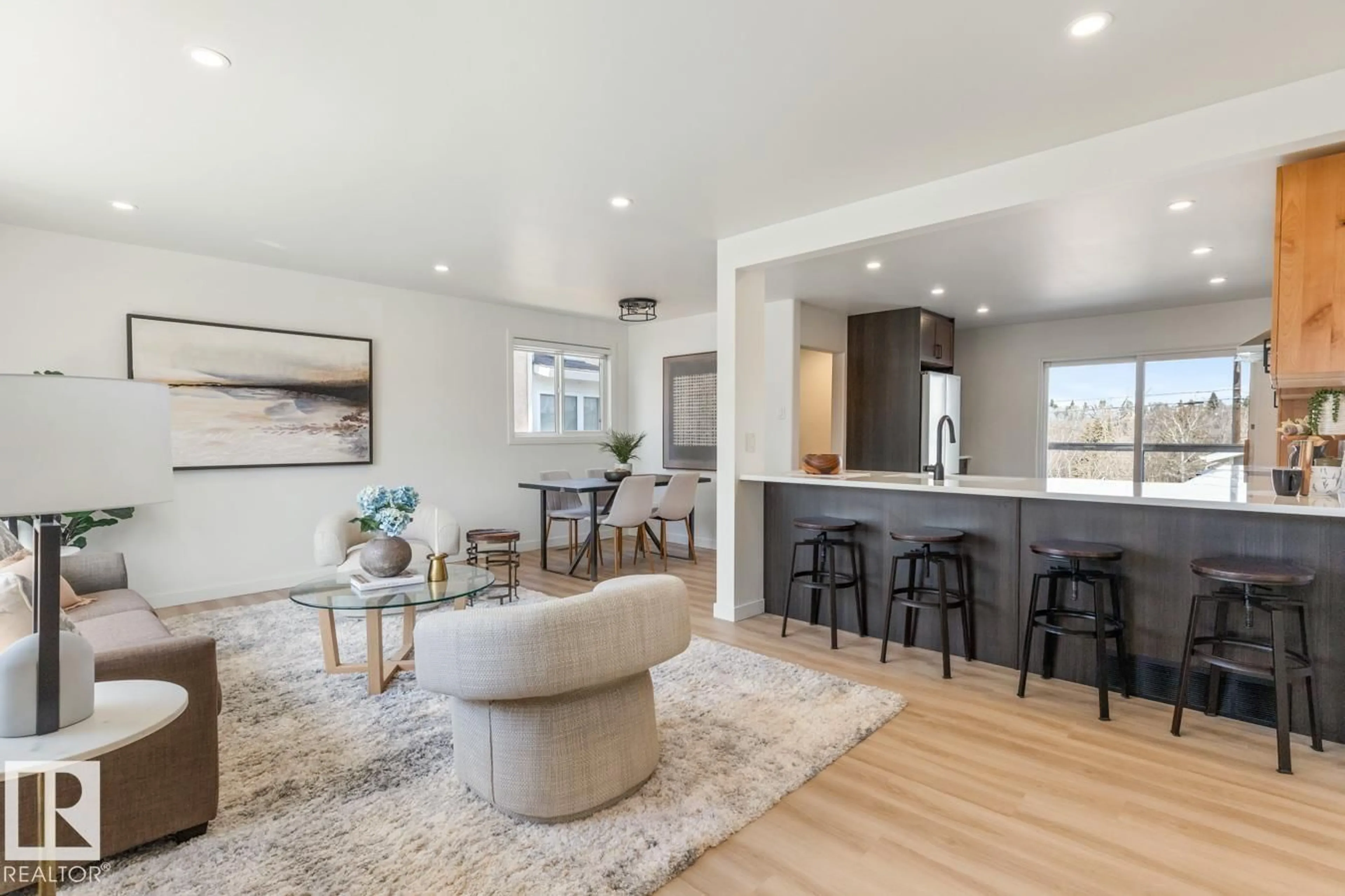 Open concept kitchen, unknown for 4508 109A AV, Edmonton Alberta T6A1S4