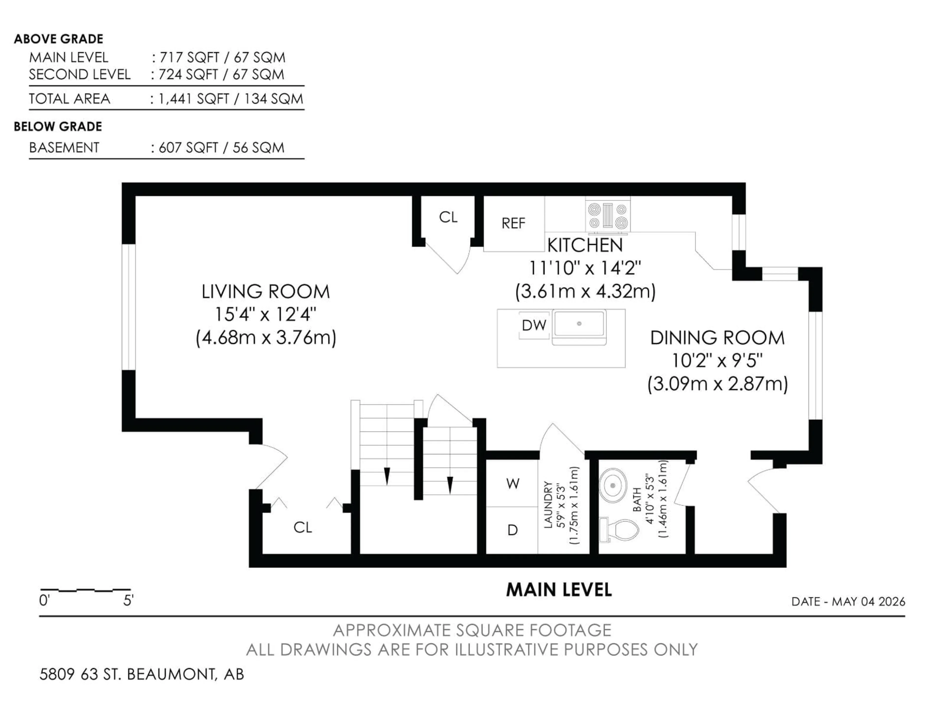 Floor plan for 5809 63 ST, Beaumont Alberta T4X0X3