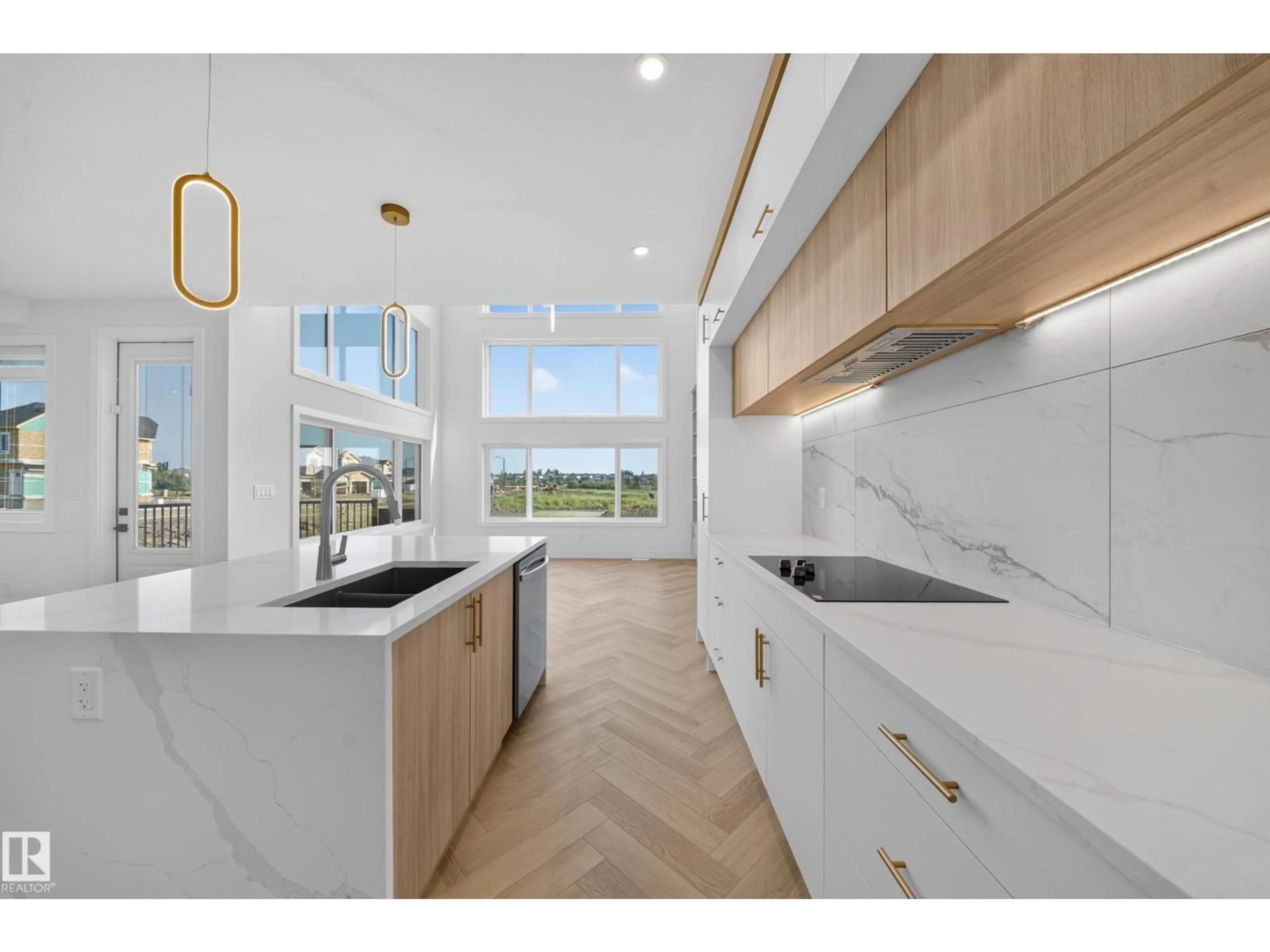 Open concept kitchen, ceramic/tile floor for 1604 64 AVE NE, Rural Leduc County Alberta T4X2C1