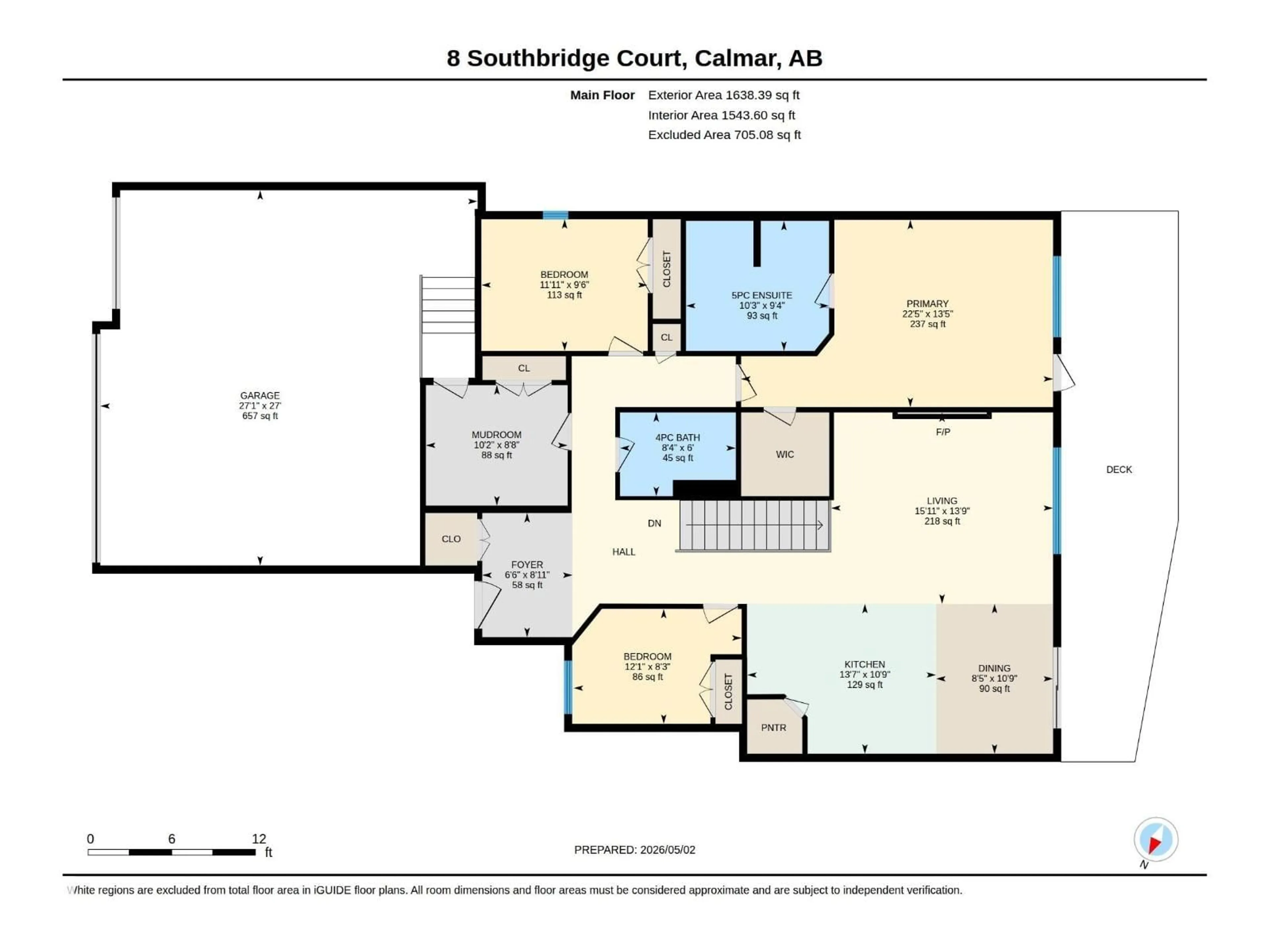Floor plan for 8 SOUTHBRIDGE, Calmar Alberta T0C0V0