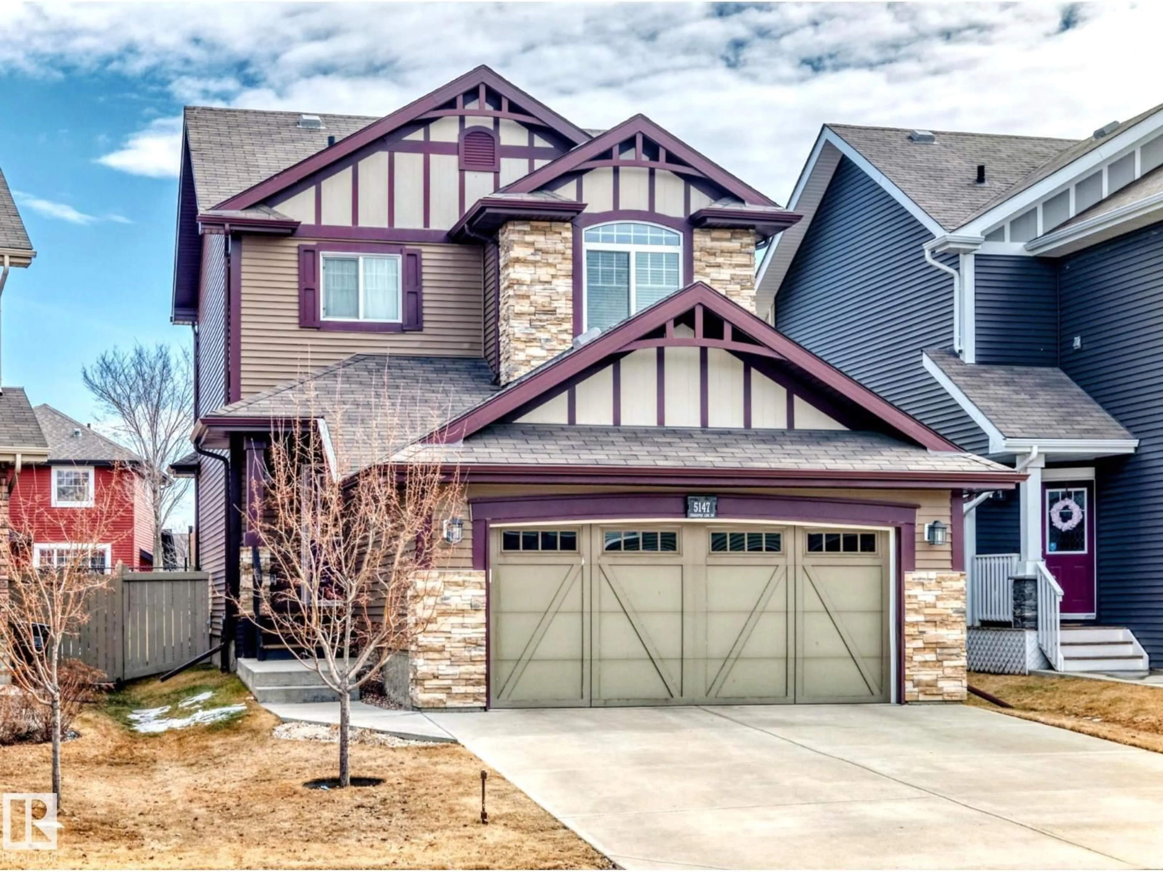 Home with brick exterior material, street for LI SW - 5147 CRABAPPLE LINK, Edmonton Alberta T6X1X1