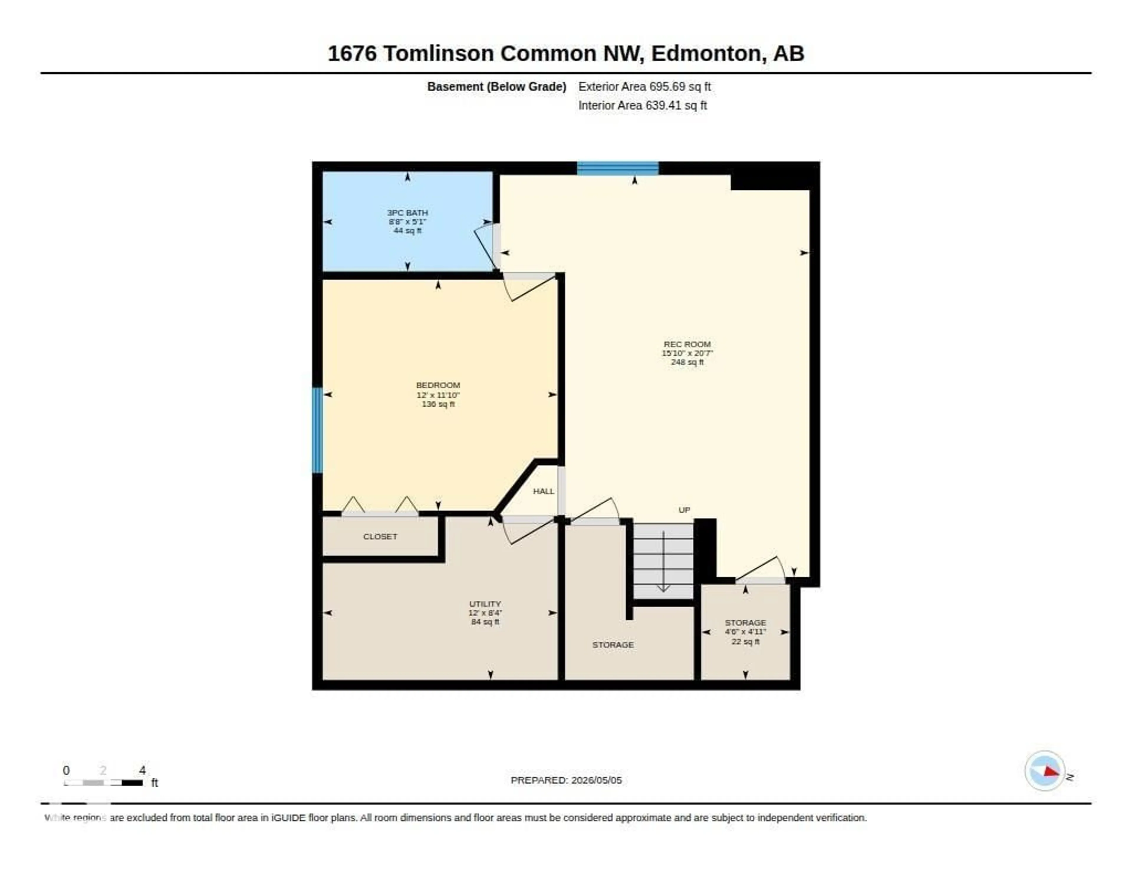 Floor plan for 1676 TOMLINSON CM, Edmonton Alberta T6R3J3