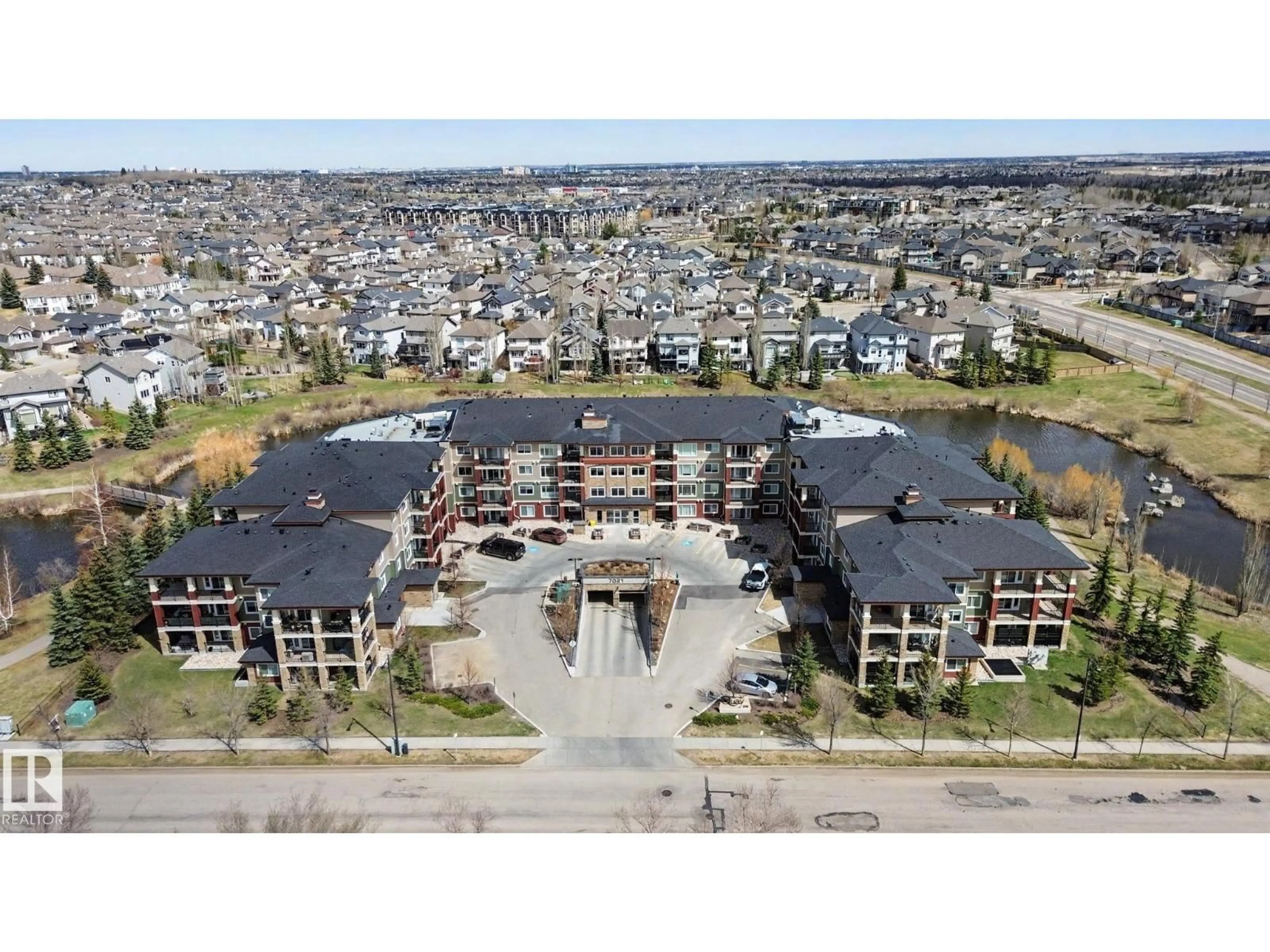 A pic from outside/outdoor area/front of a property/back of a property/a pic from drone, unknown for #424 - 7021 SOUTH TERWILLEGAR DR, Edmonton Alberta T6G0W5