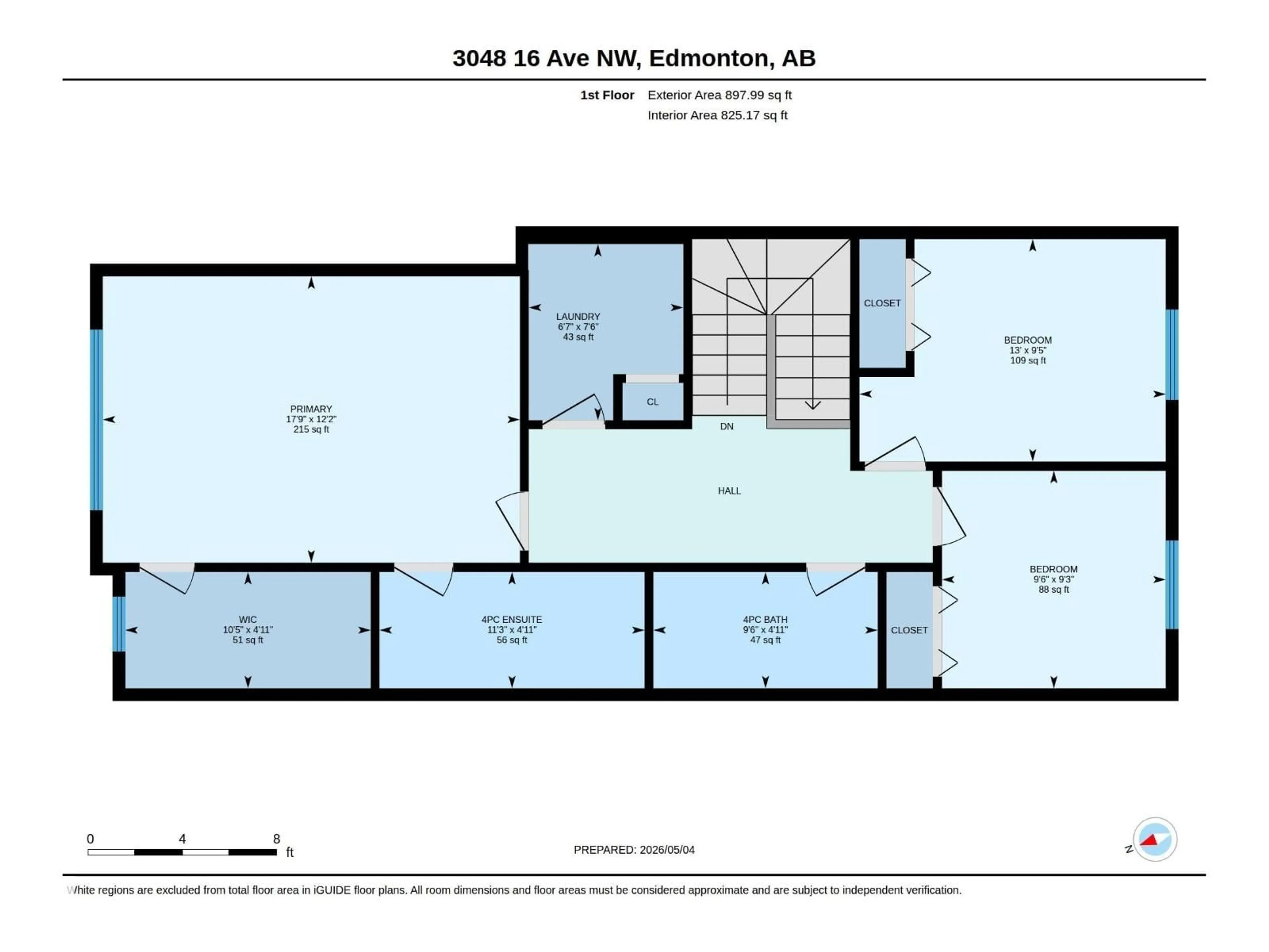 Floor plan for 3048 16 AV, Edmonton Alberta T6T0T9