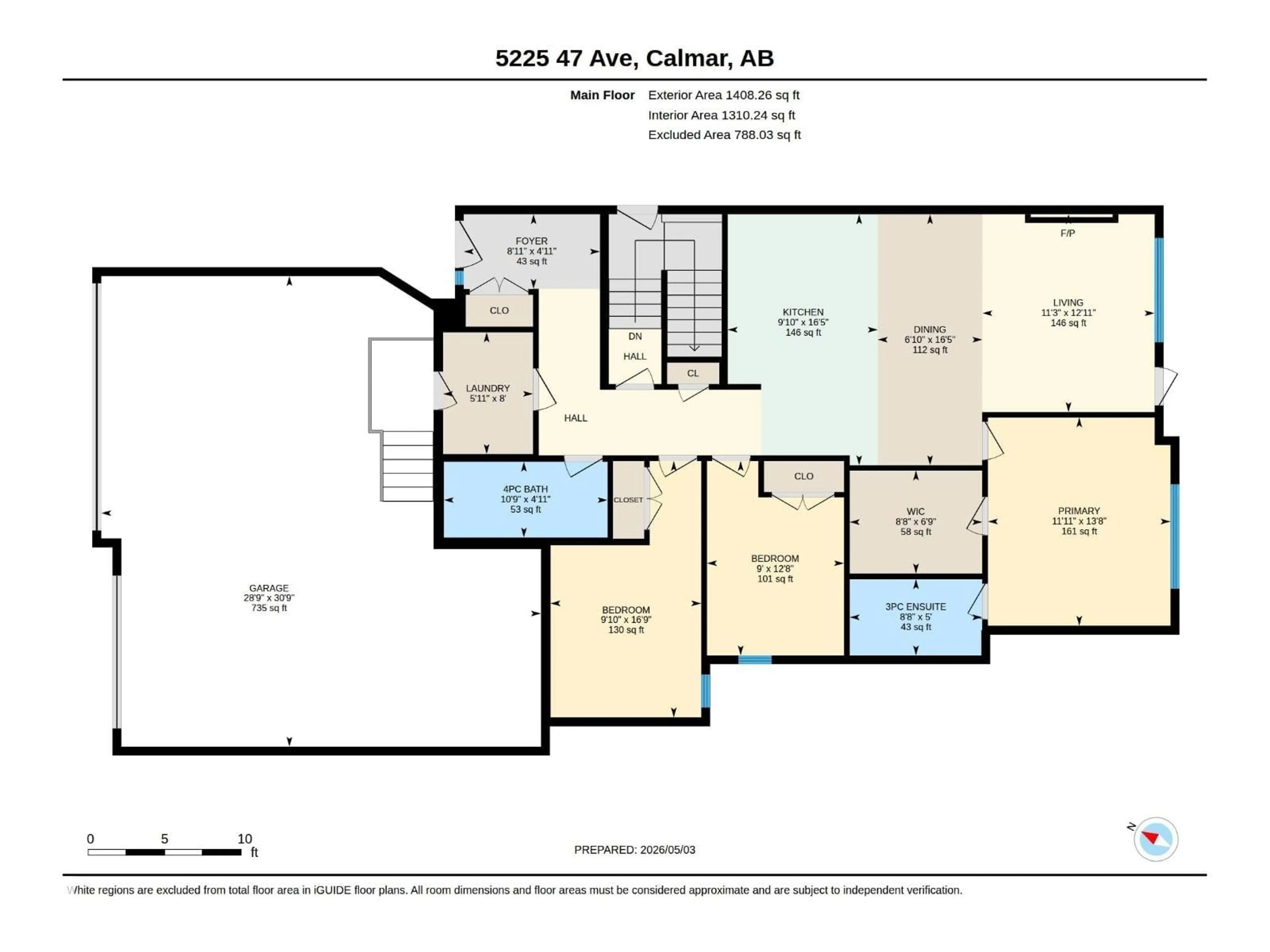 Floor plan for 5225 47 AVE, Calmar Alberta T0C0V0