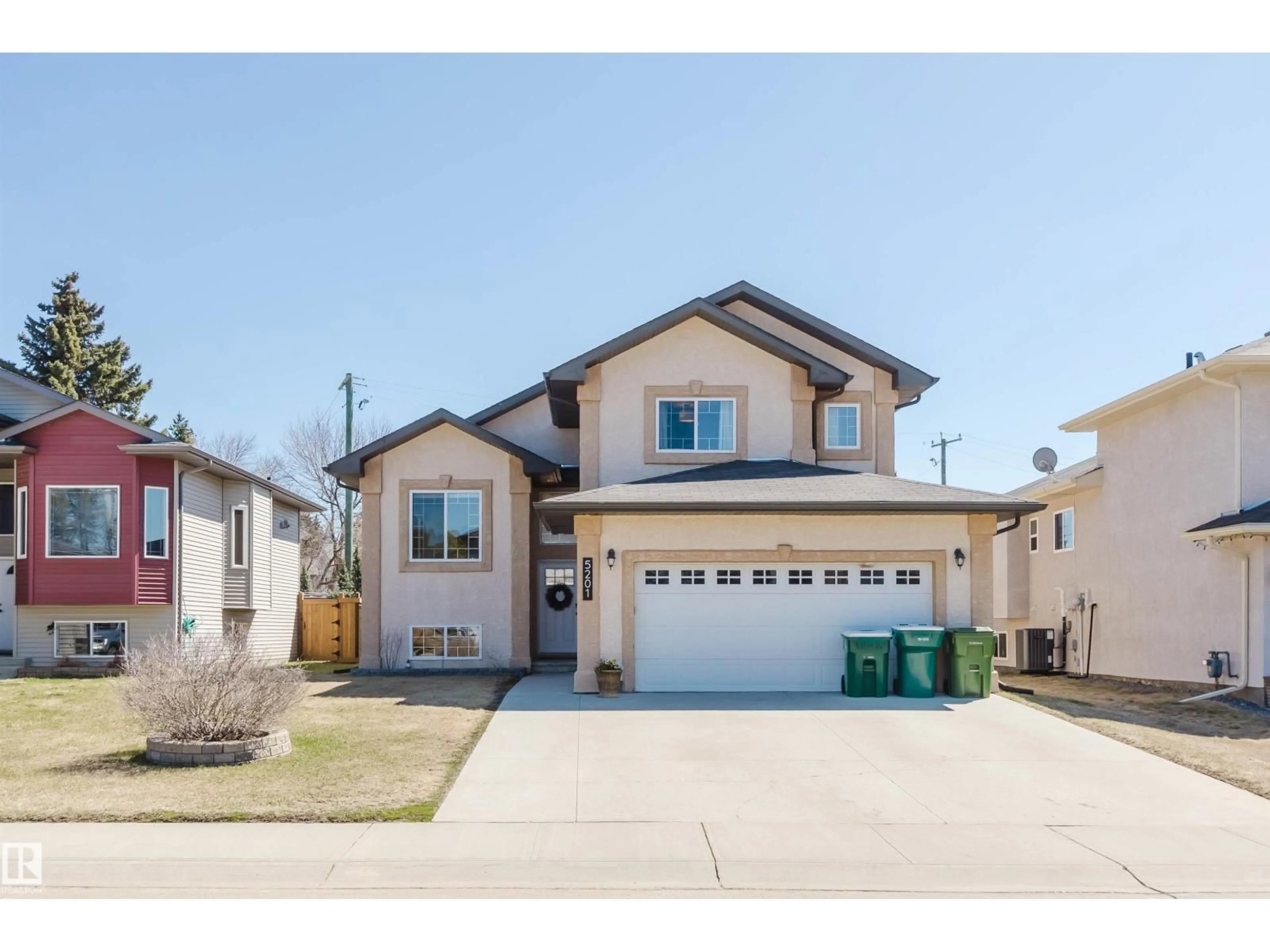 Home with vinyl exterior material, street for 5201 BON ACRES CR, Bon Accord Alberta T0A0K0