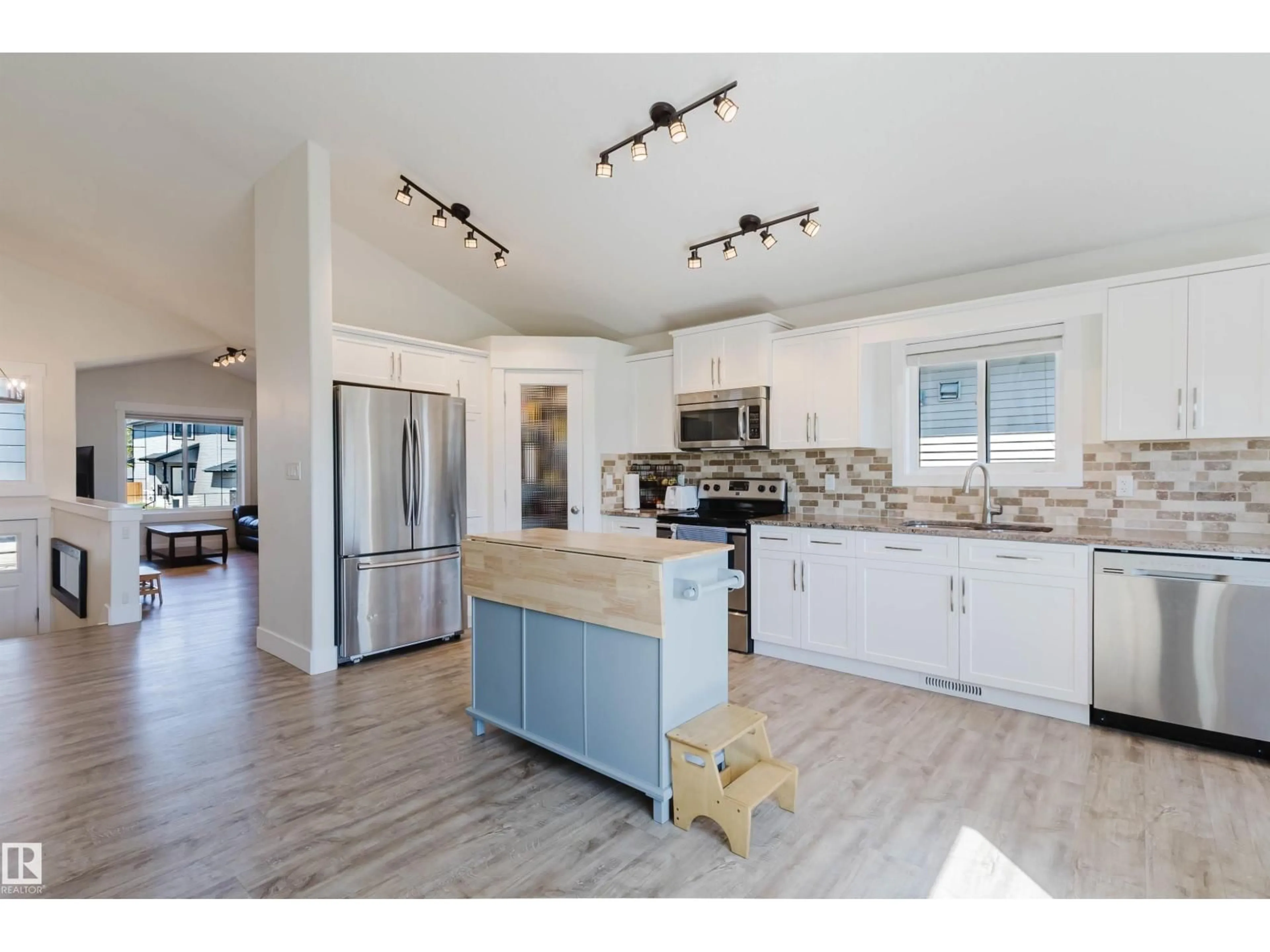 Open concept kitchen, ceramic/tile floor for 5201 BON ACRES CR, Bon Accord Alberta T0A0K0
