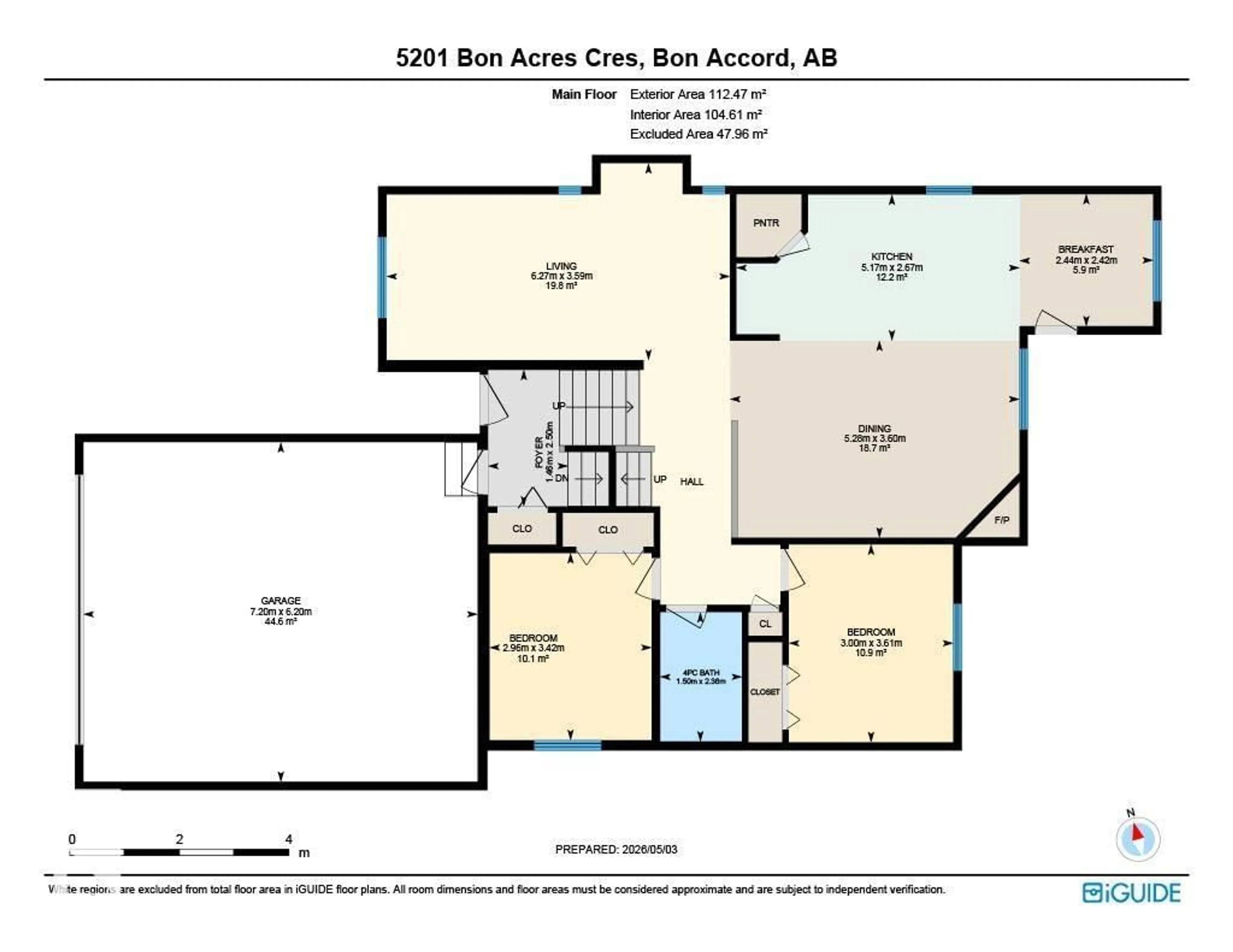 Floor plan for 5201 BON ACRES CR, Bon Accord Alberta T0A0K0