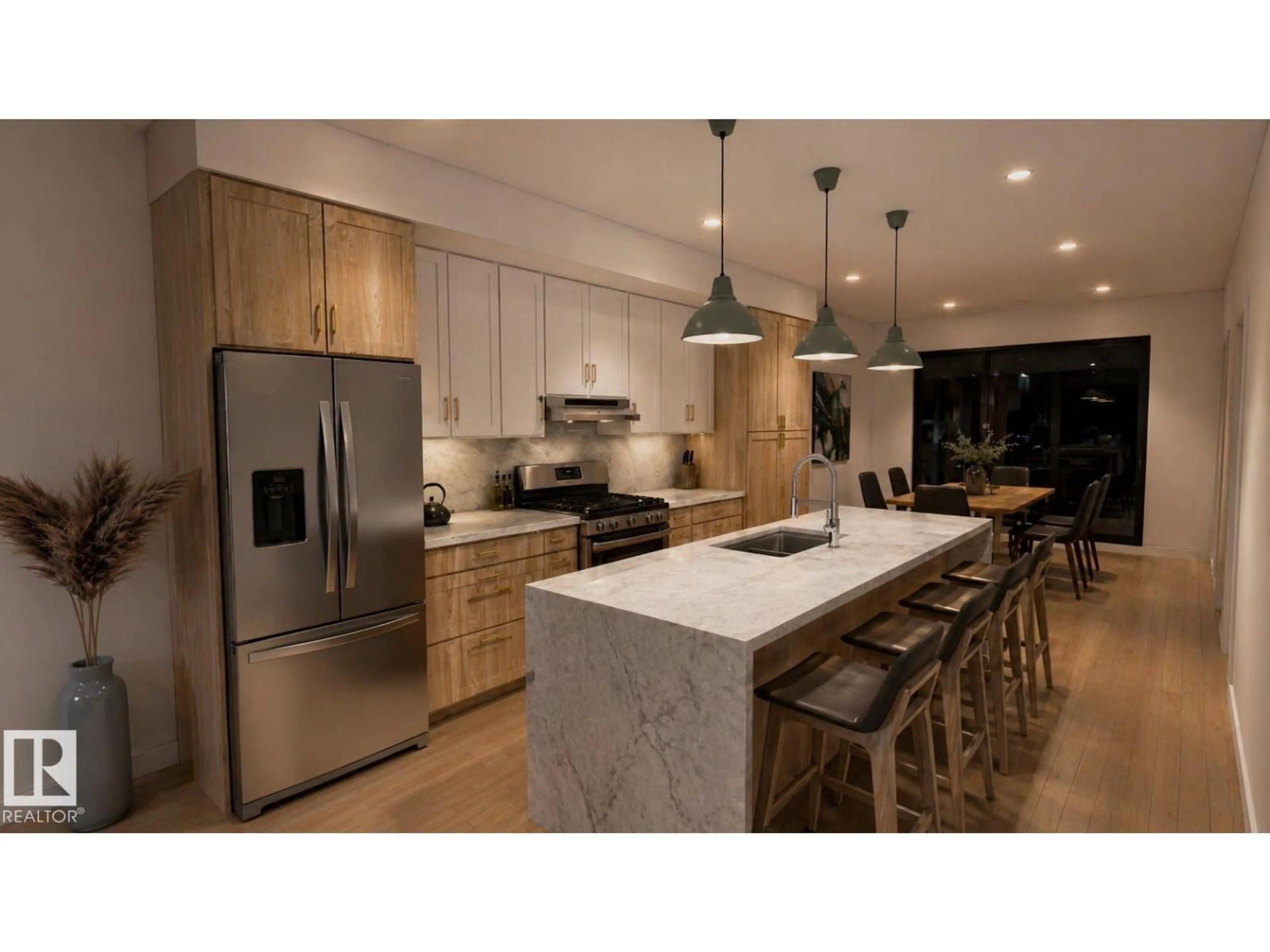 Open concept kitchen, unknown for NW - 9007 92 ST, Edmonton Alberta T6C3R3