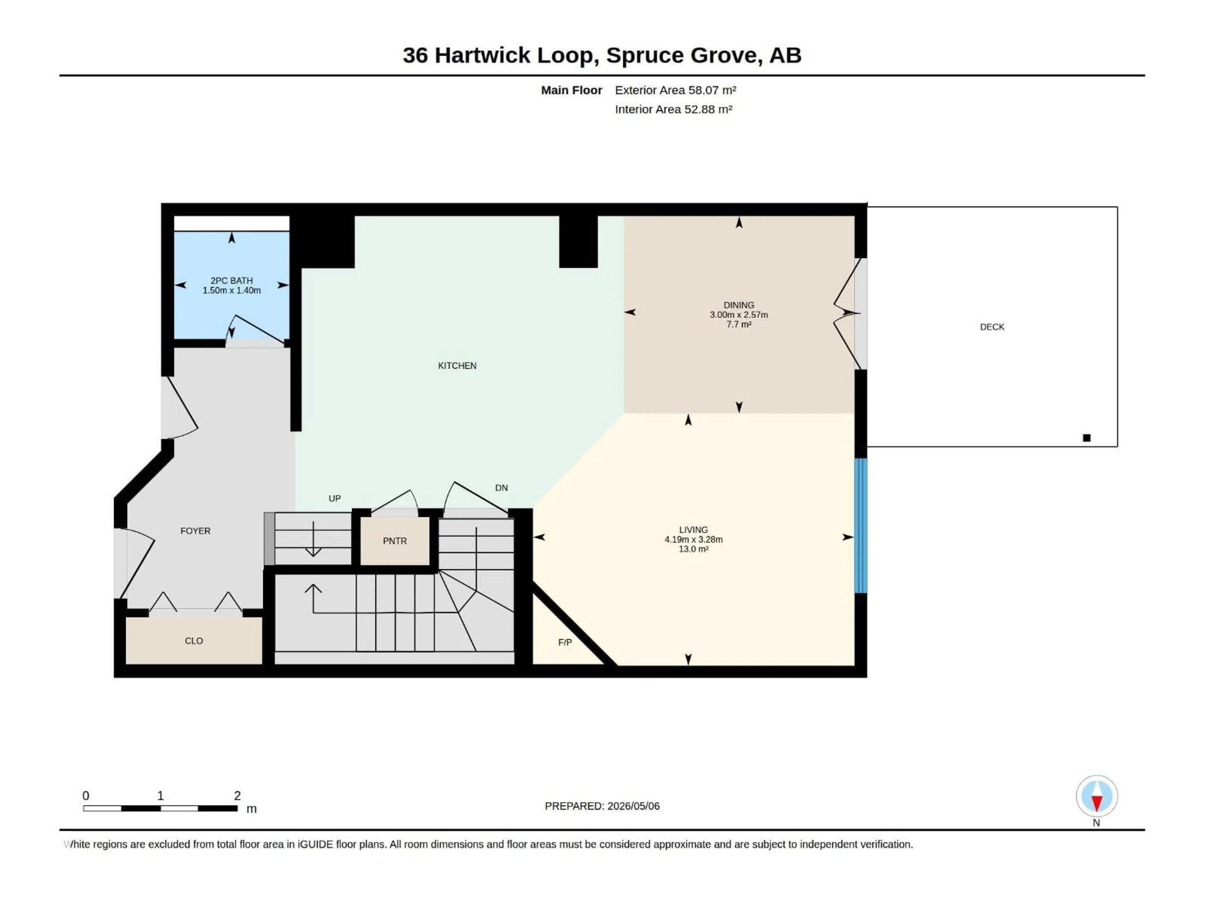 Floor plan for 36 HARTWICK LO, Spruce Grove Alberta T7X0A5