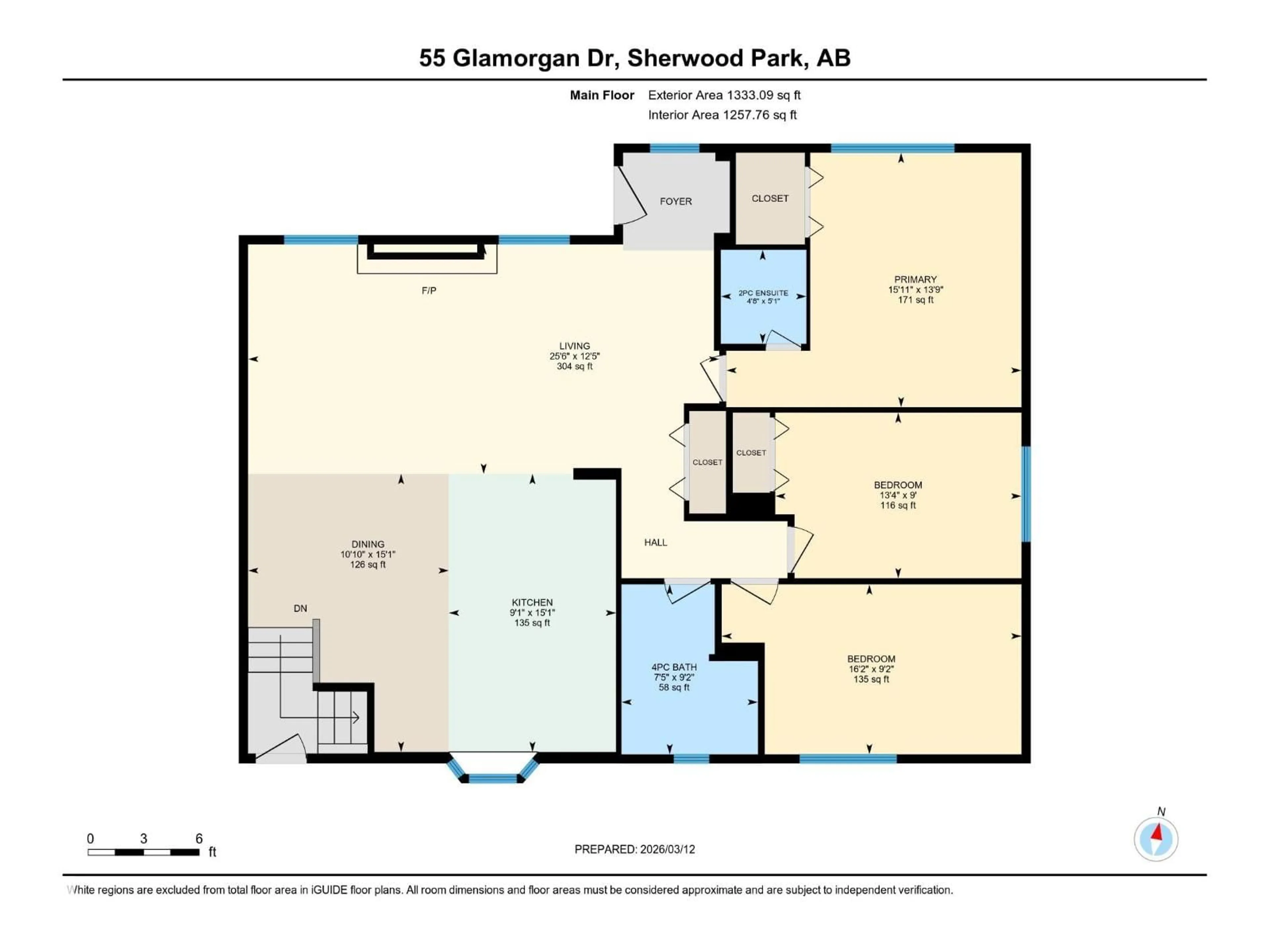 Floor plan for 55 GLAMORGAN DR, Sherwood Park Alberta T8A2Y5