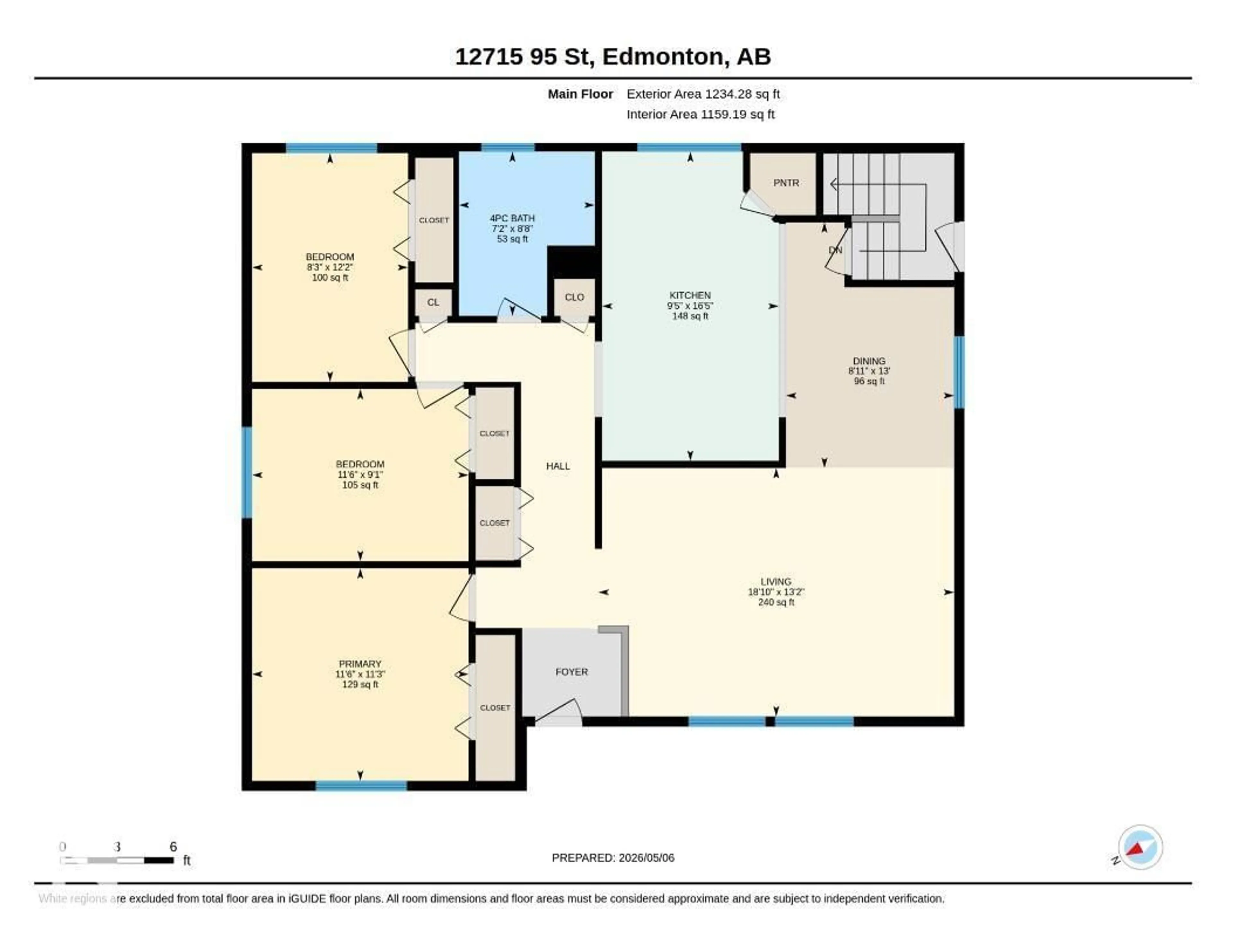 Floor plan for 12715 95 ST, Edmonton Alberta T5E3X8
