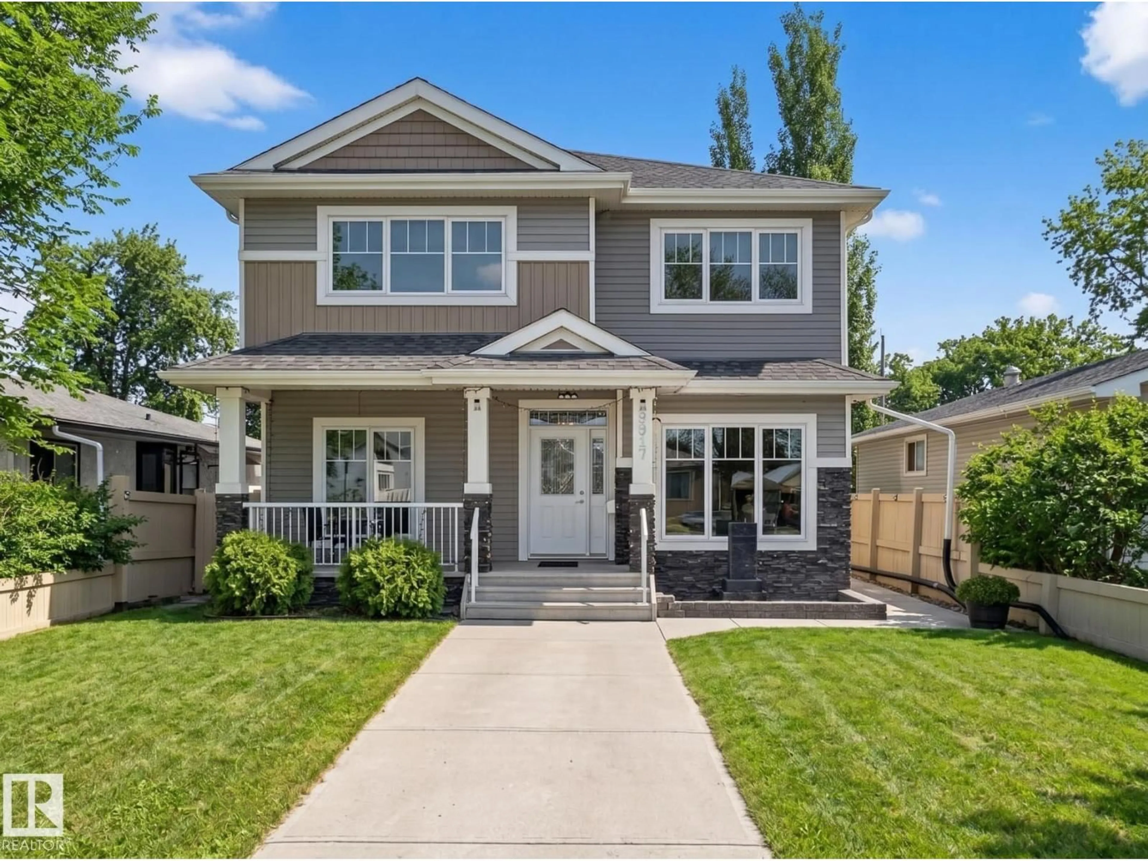 Home with vinyl exterior material, street for 9917 162 ST, Edmonton Alberta T5P3L3
