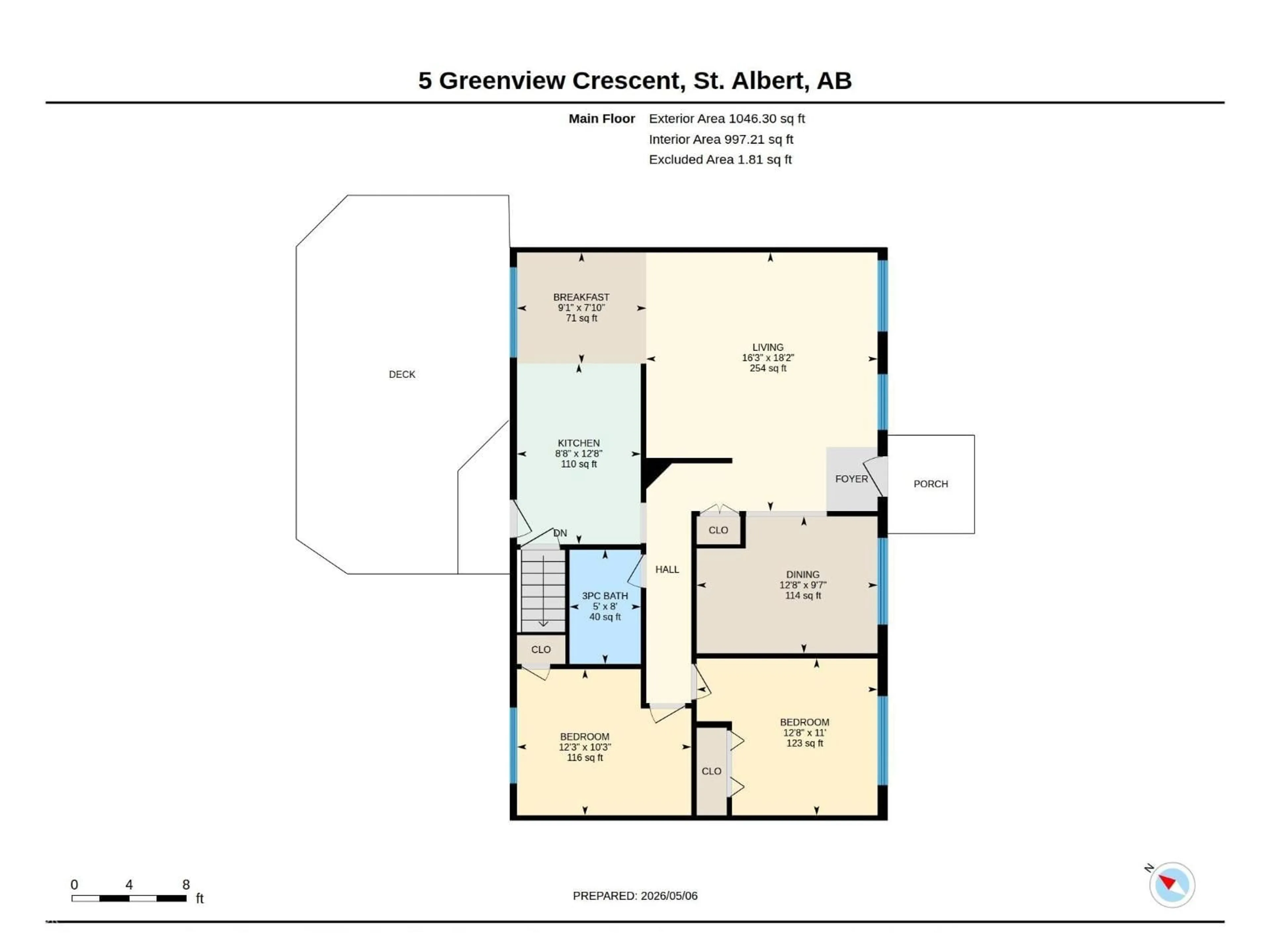 Floor plan for 5 GREENVIEW CR, St. Albert Alberta T8N0S9