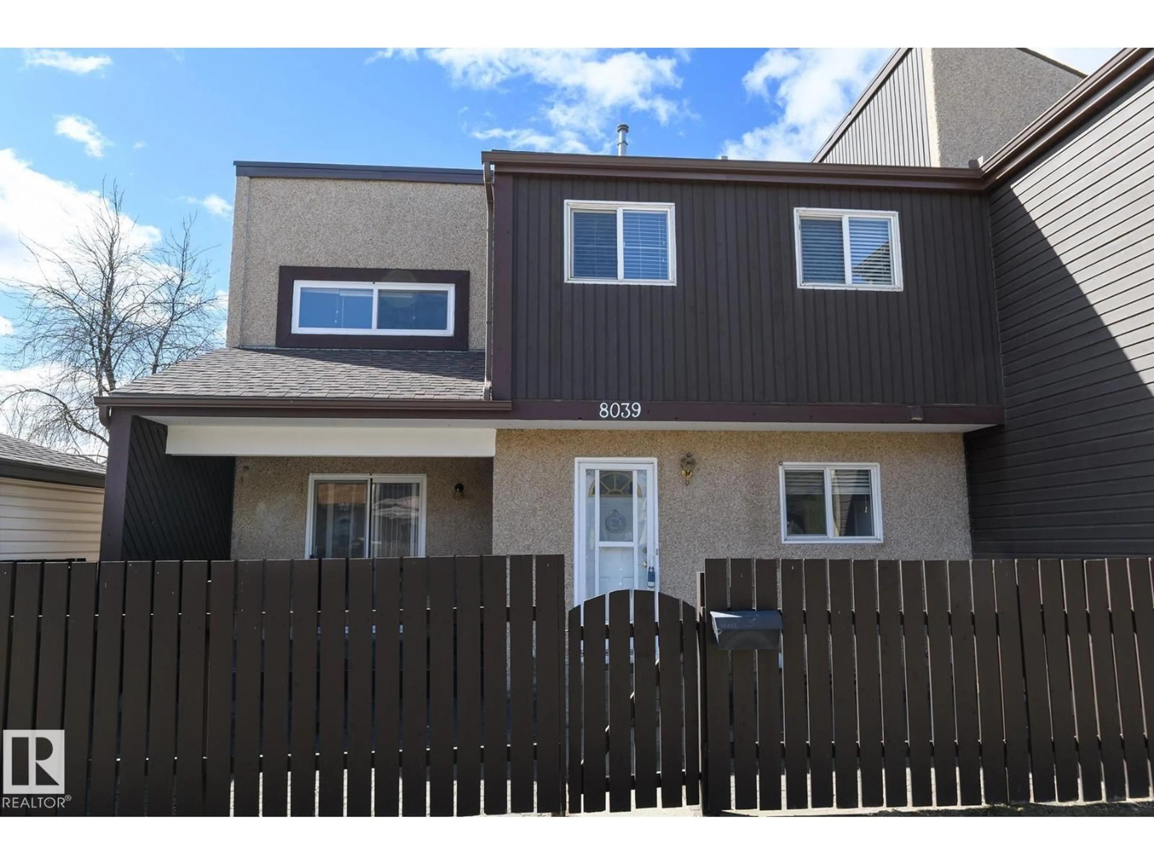 Home with vinyl exterior material, street for 8039 27 AV, Edmonton Alberta T6K3C9