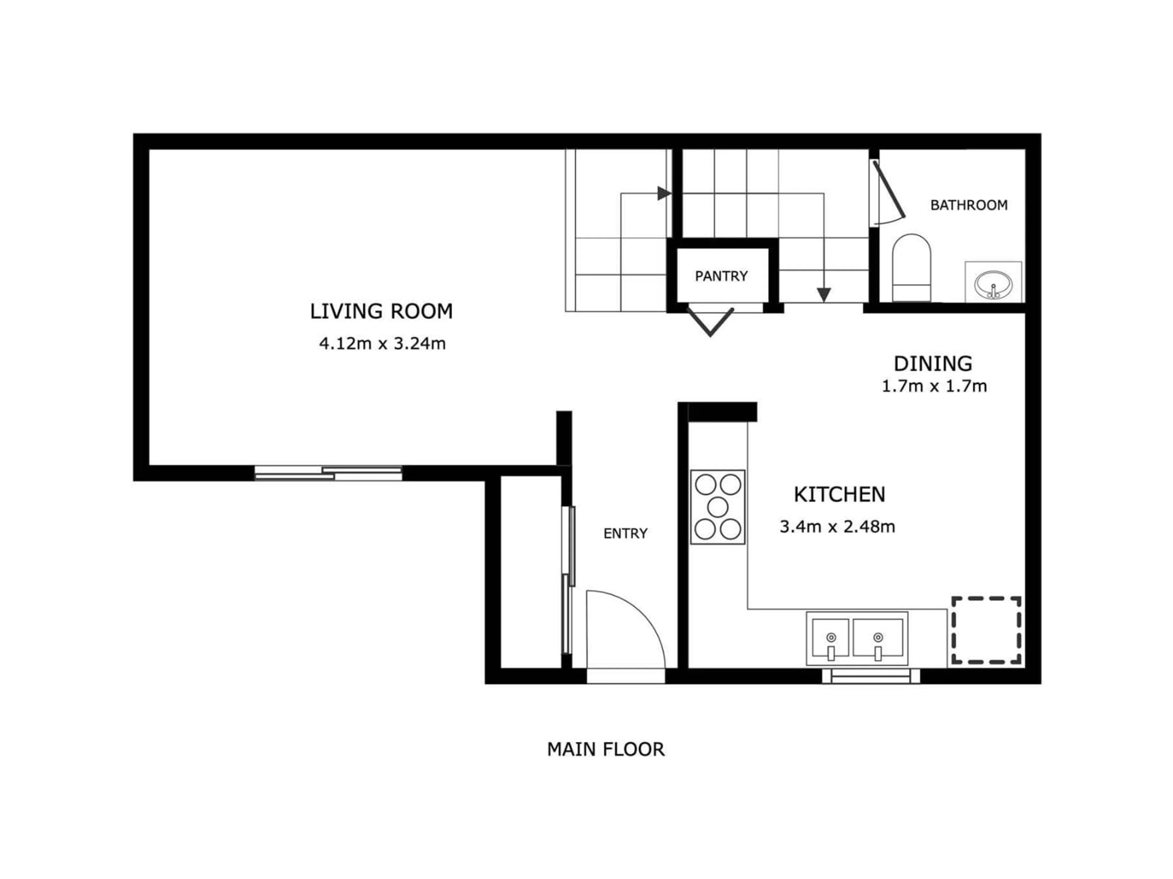 Floor plan for 8039 27 AV, Edmonton Alberta T6K3C9