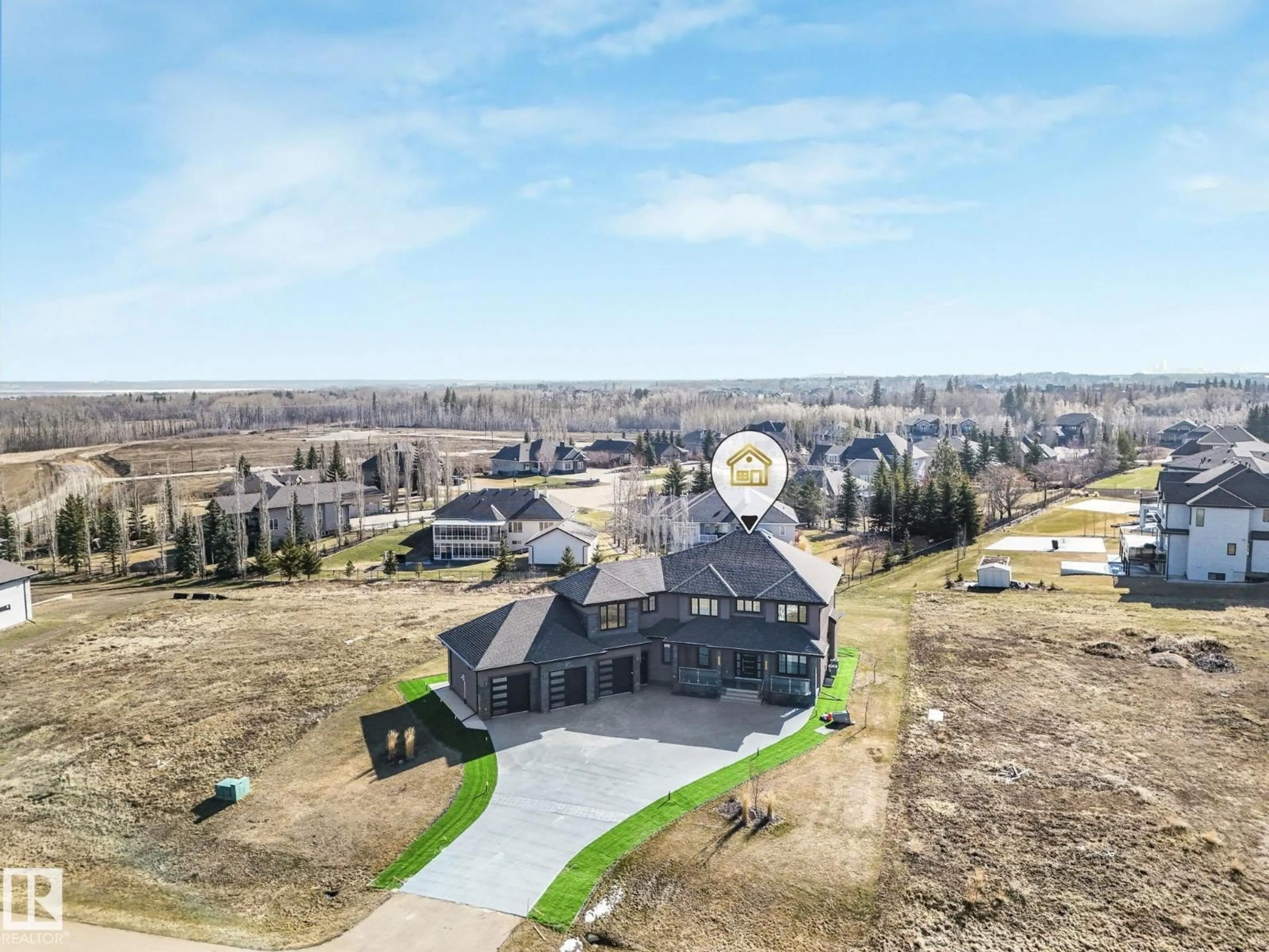 A pic from outside/outdoor area/front of a property/back of a property/a pic from drone, unknown for 79 26131 TWP ROAD 532 A, Rural Parkland County Alberta T7Y1A1