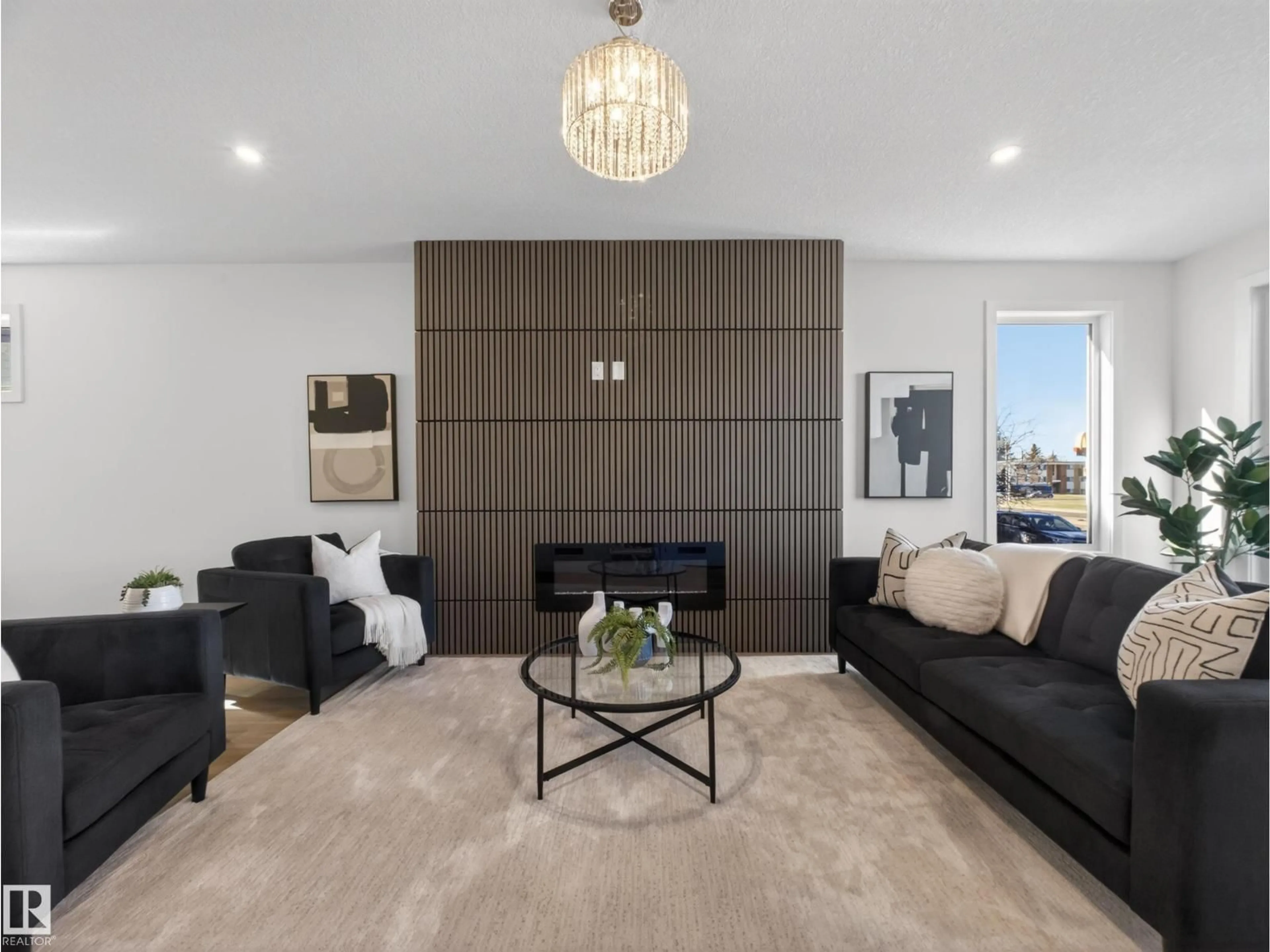 Living room with furniture, unknown for 8713 149 ST, Edmonton Alberta T5R1B5