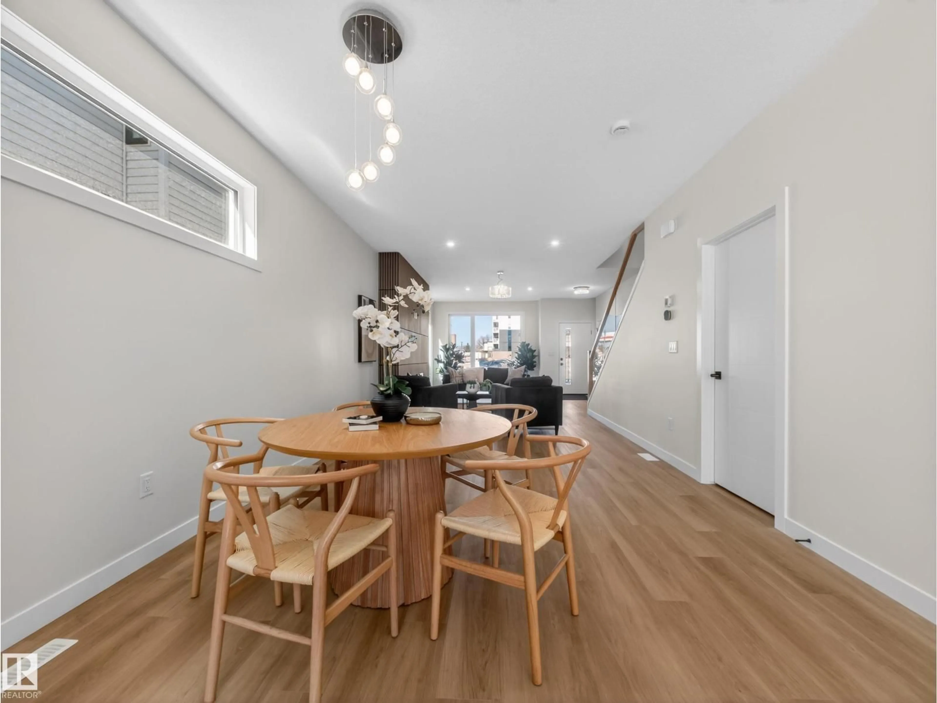 Dining room, wood/laminate floor for 8713 149 ST, Edmonton Alberta T5R1B5