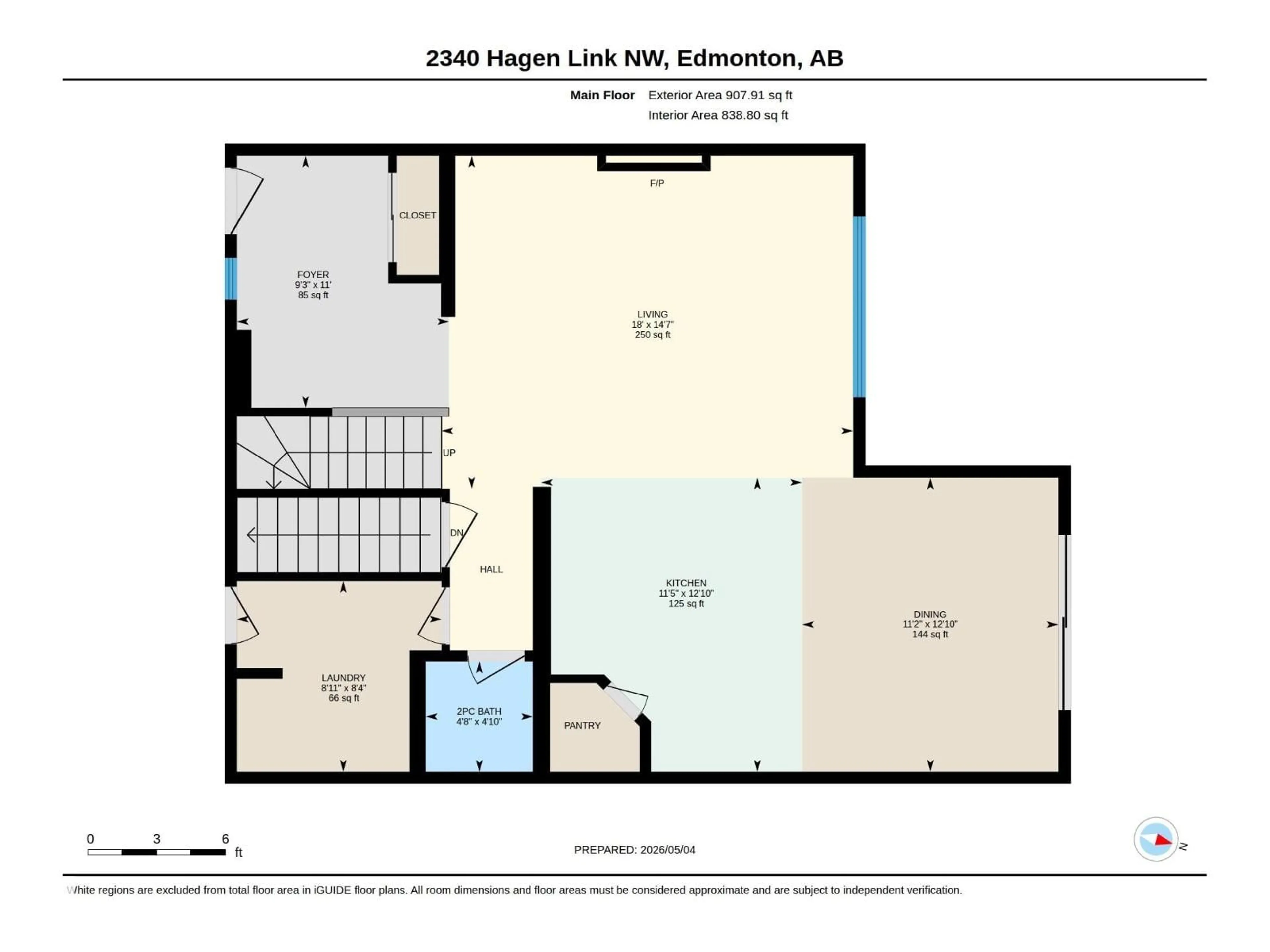 Floor plan for NW - 2340 HAGEN LINK LI, Edmonton Alberta T6R0B2