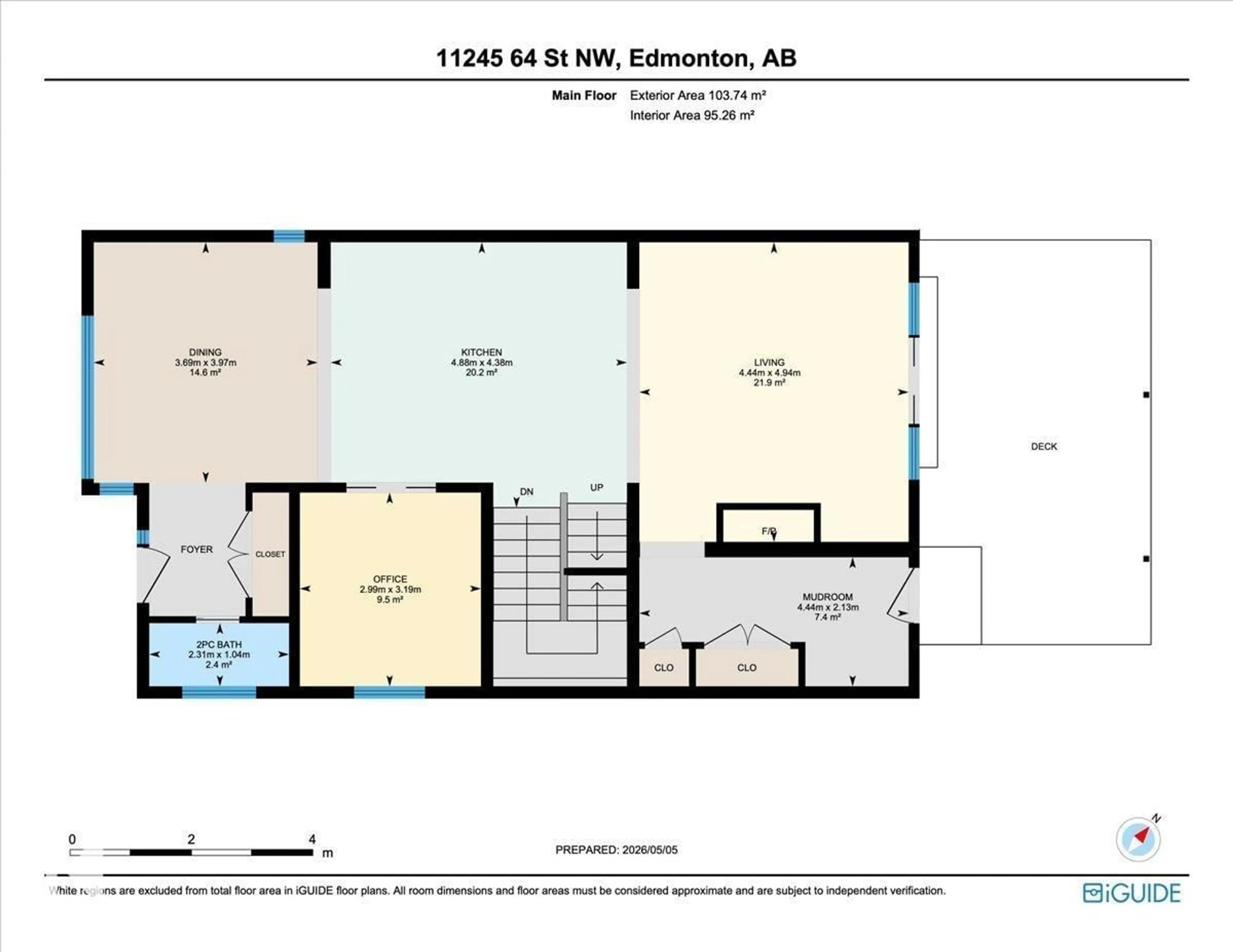 Floor plan for NW - 11245 64 ST, Edmonton Alberta T5W4H4