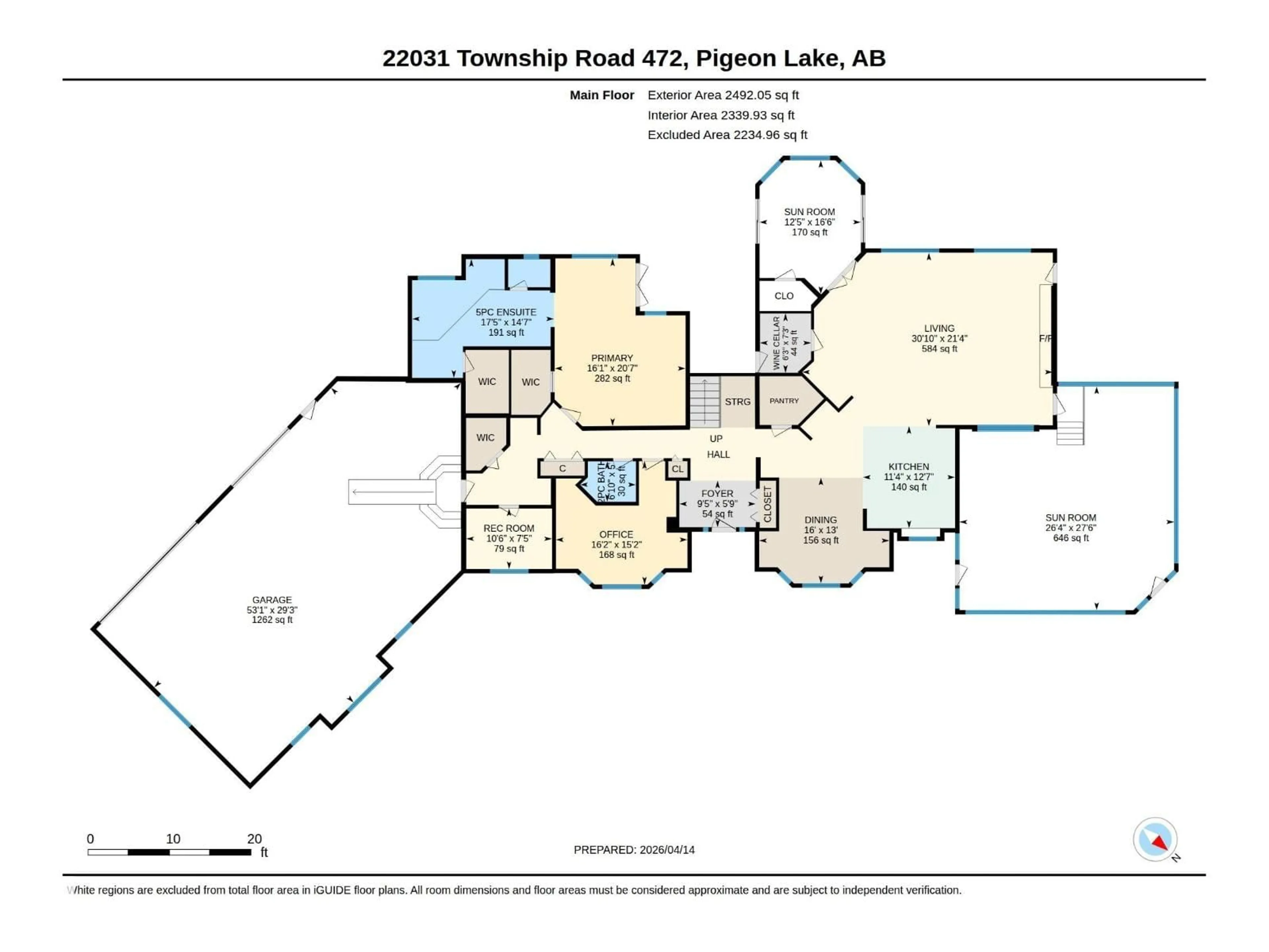 Floor plan for 22031 TWP RD 472, Rural Wetaskiwin County Alberta T0C2T0