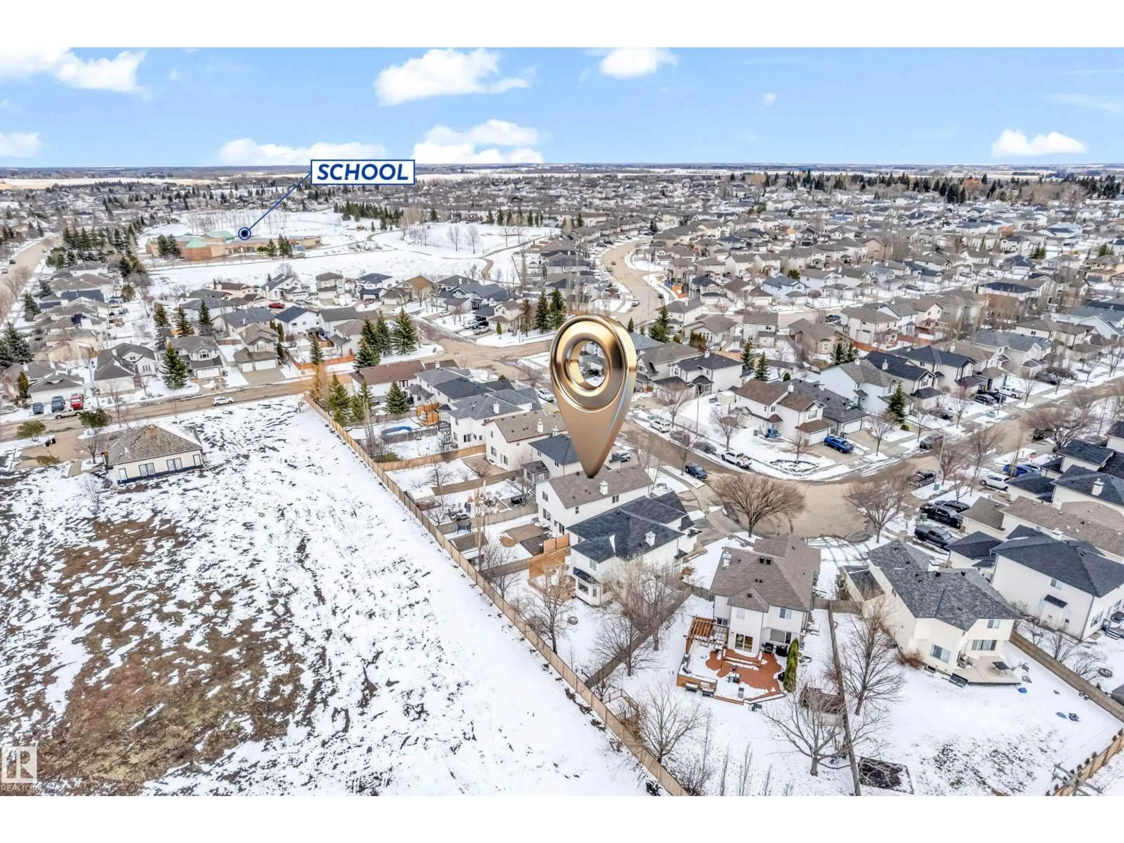 A pic from outside/outdoor area/front of a property/back of a property/a pic from drone, mountain view for 88 BONIN, Beaumont Alberta T4X1N7