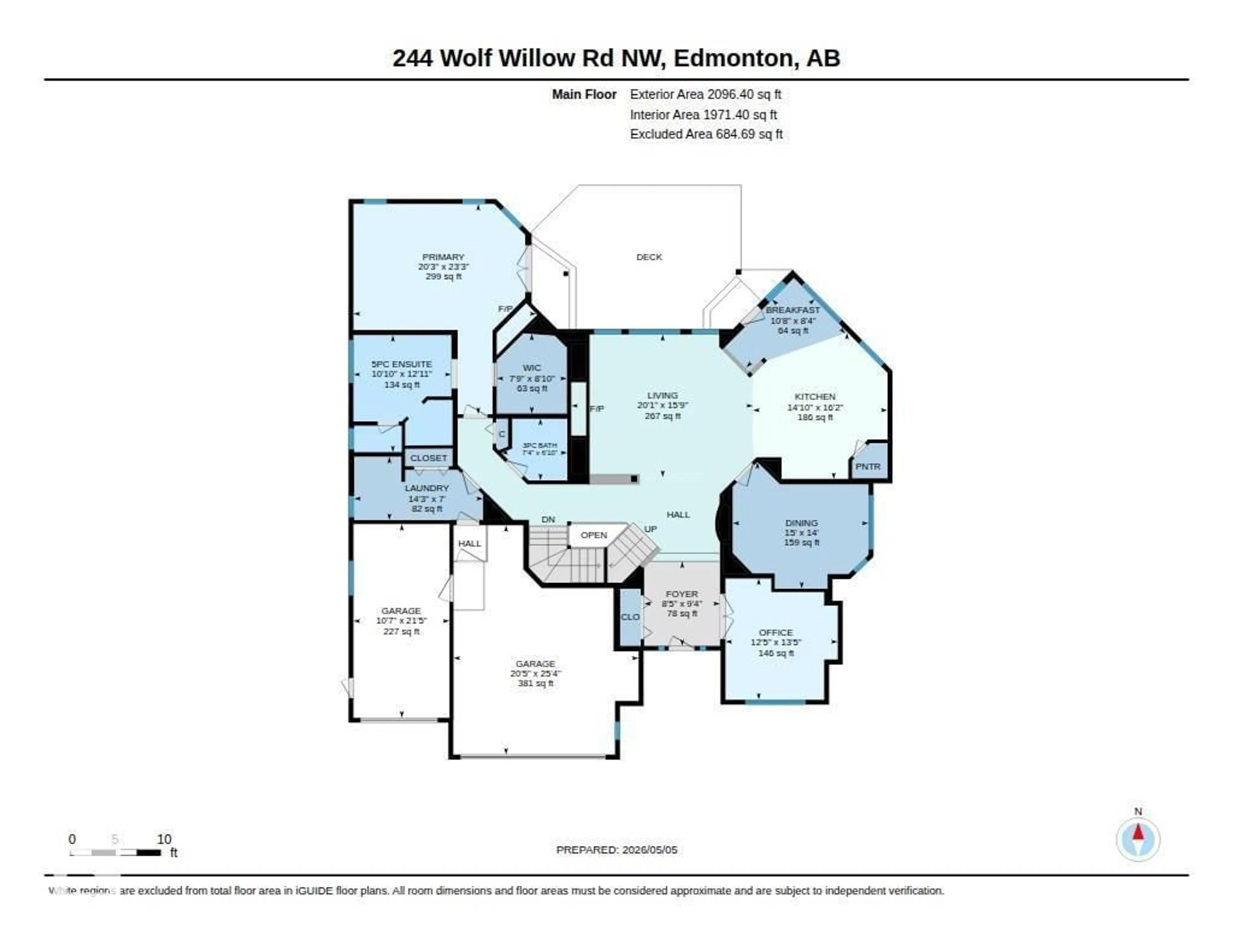 Floor plan for 244 WOLF WILLOW RD, Edmonton Alberta T5T6N3