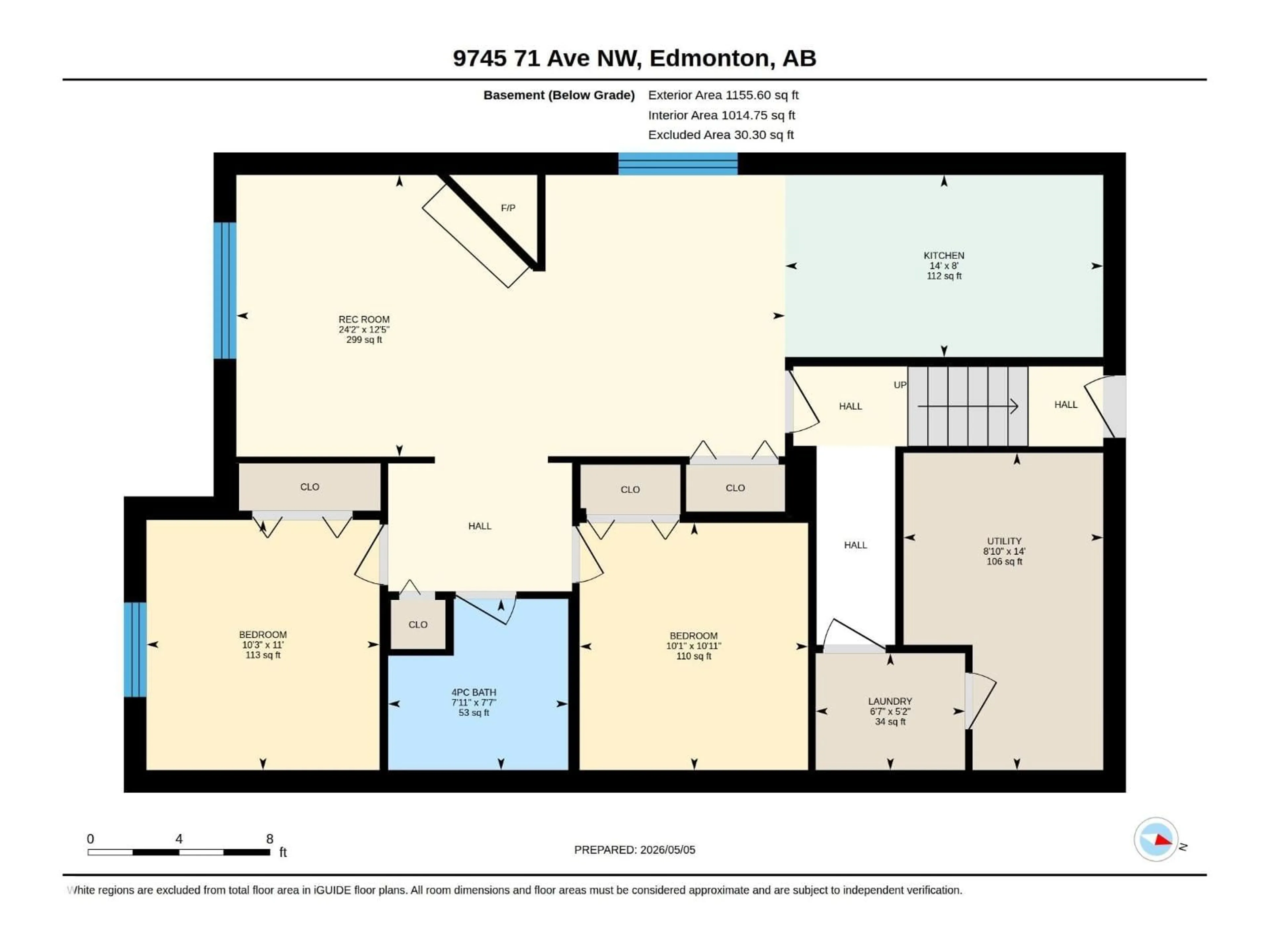 Floor plan for 9745 71 AV, Edmonton Alberta T6E0W5