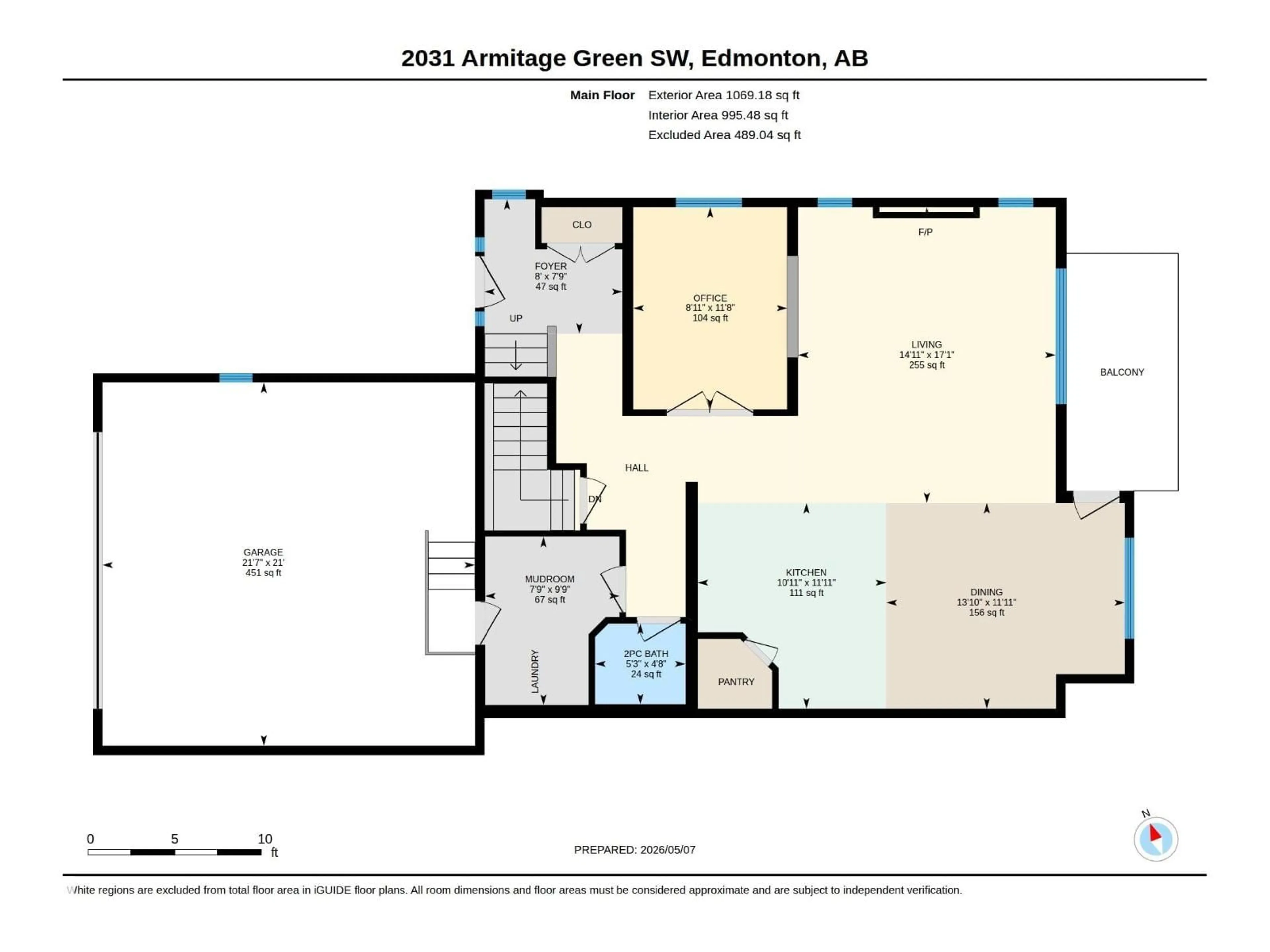 Floor plan for NW - 2031 ARMITAGE GREEN GR, Edmonton Alberta T6W0K8