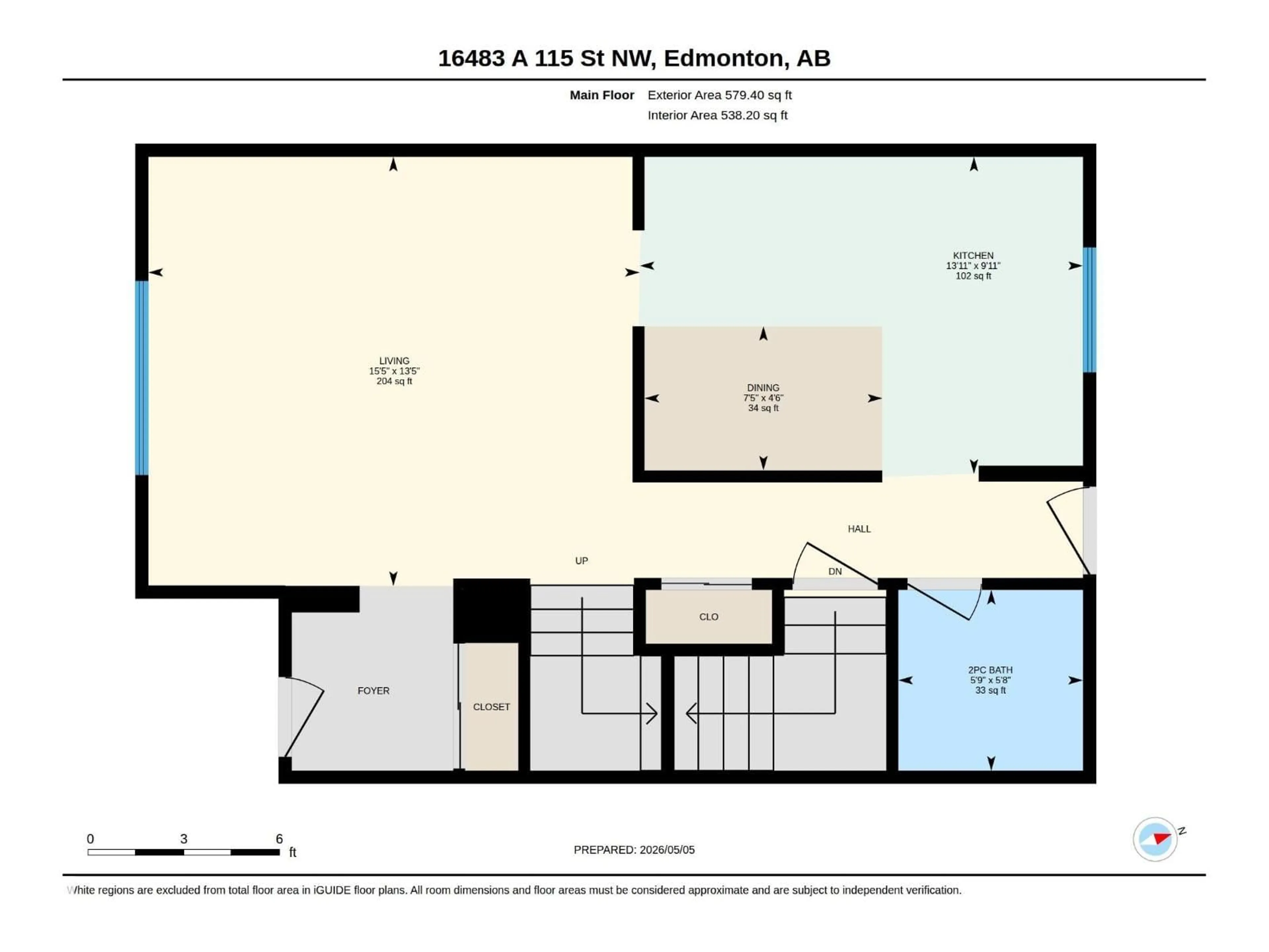 Floor plan for NW - 16483A 115 ST, Edmonton Alberta T5X5E8