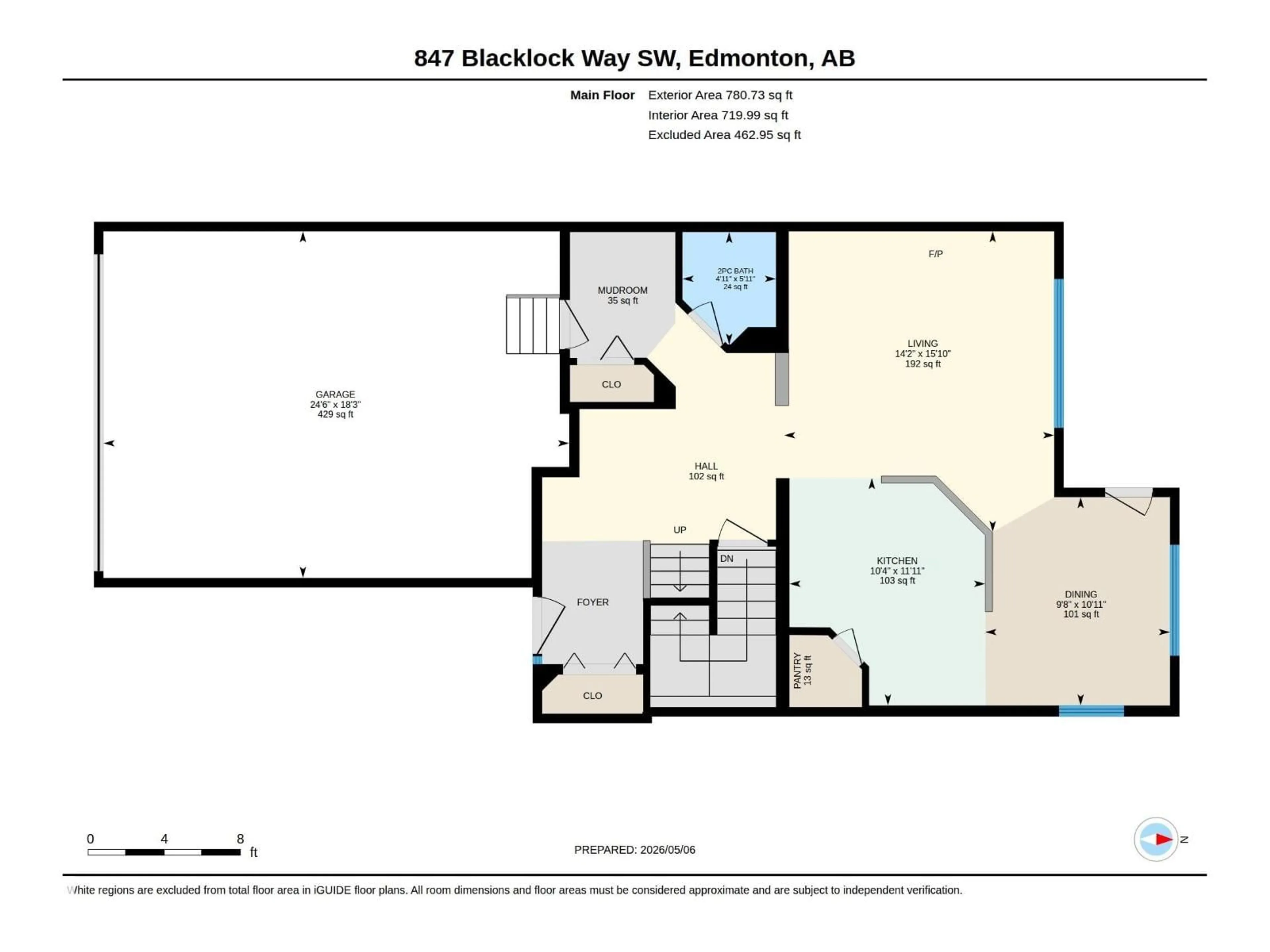 Floor plan for 847 BLACKLOCK WY, Edmonton Alberta T6W1C6