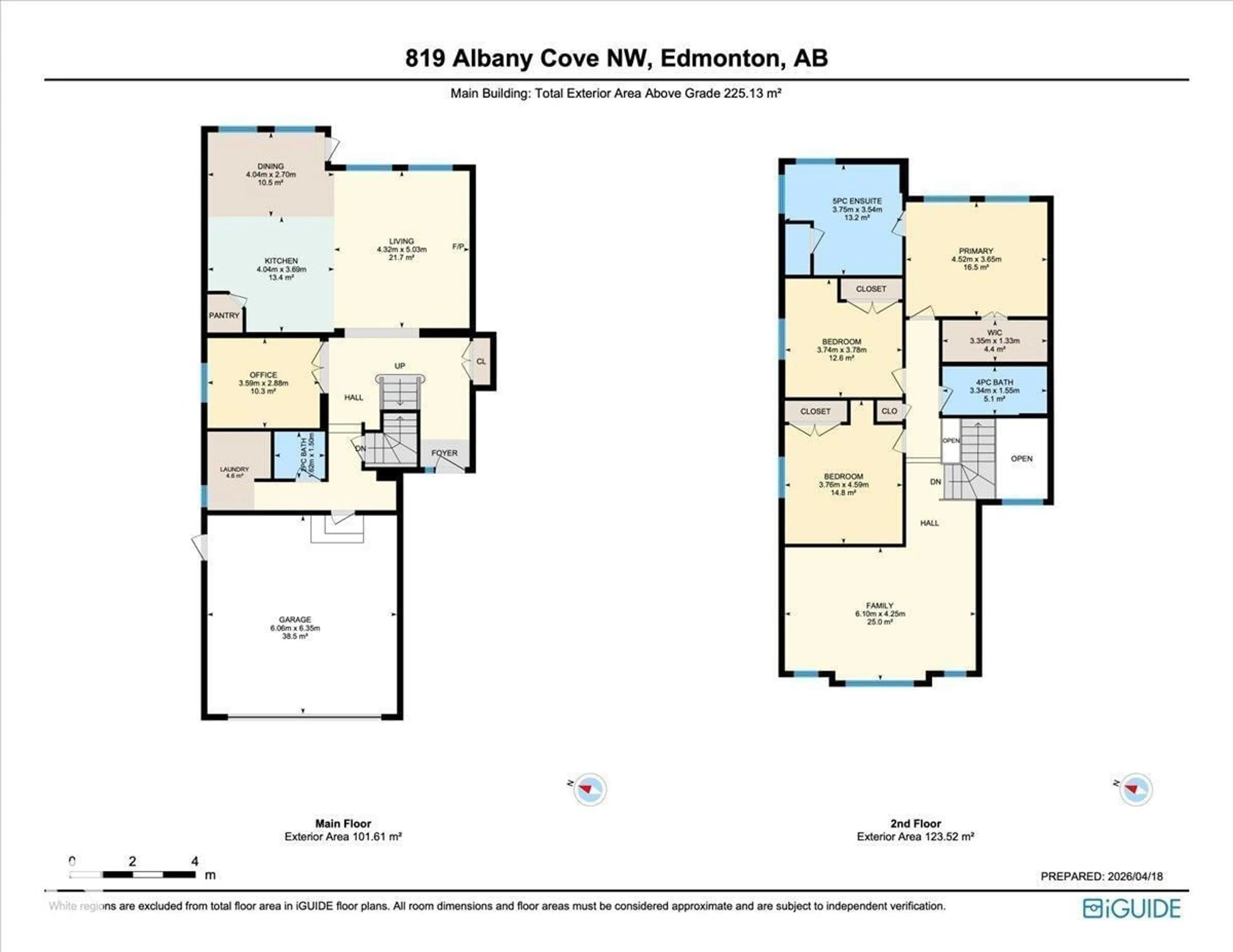 Floor plan for 819 ALBANY CV, Edmonton Alberta T6V1J6
