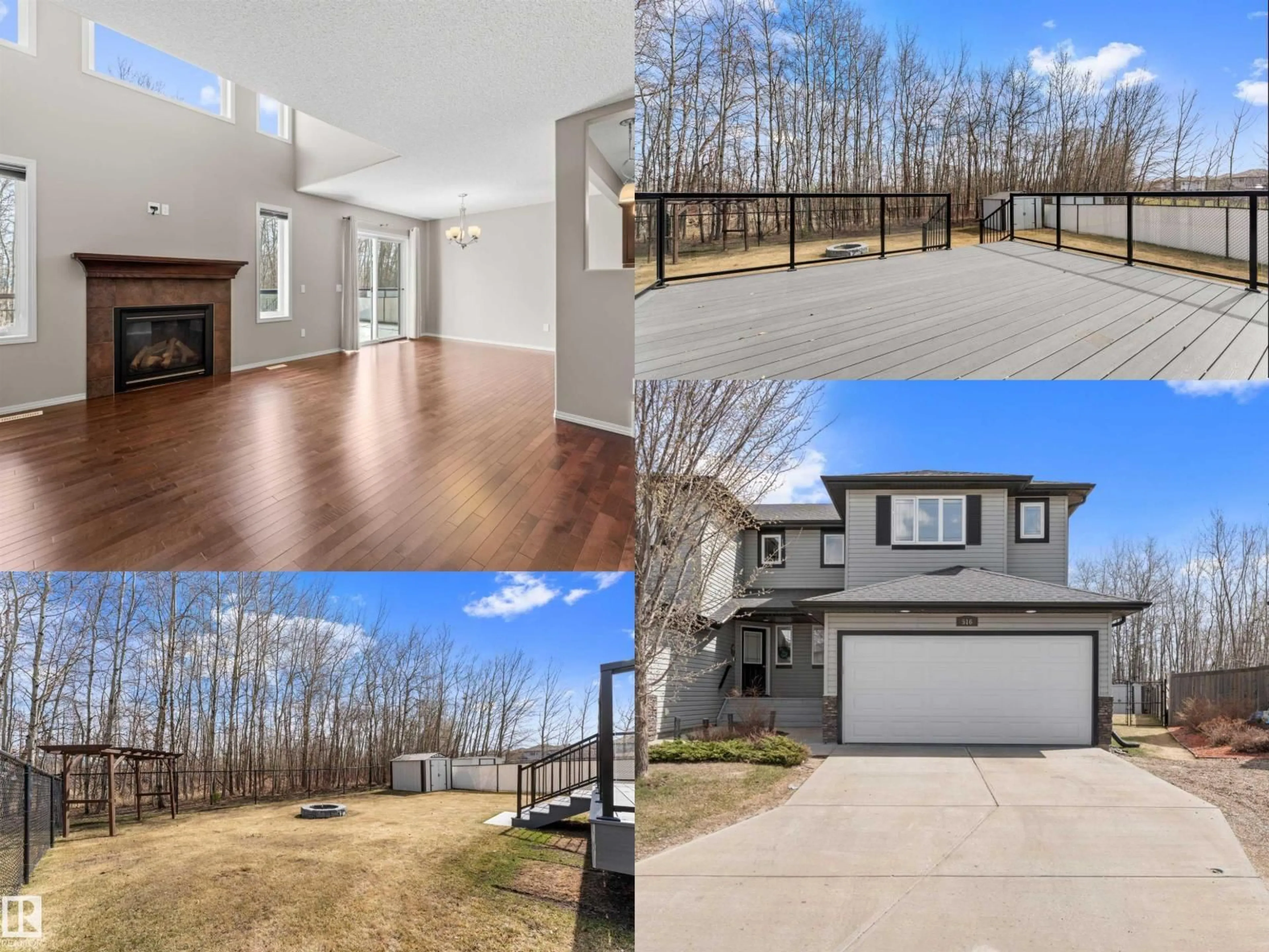 A pic from outside/outdoor area/front of a property/back of a property/a pic from drone, water/lake/river/ocean view for 516 FAIRWAY TC, Stony Plain Alberta T7Z0G9